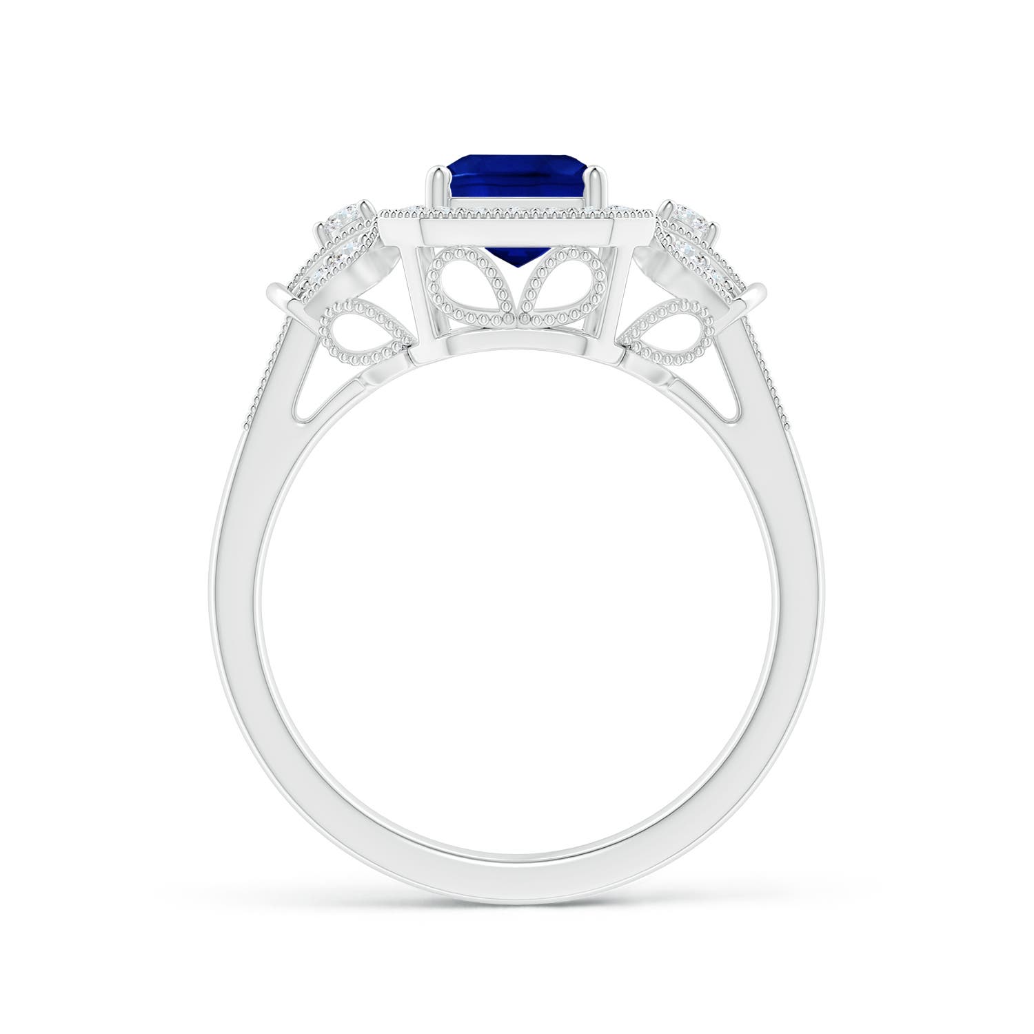 AAAA - Blue Sapphire / 1.98 CT / 14 KT White Gold