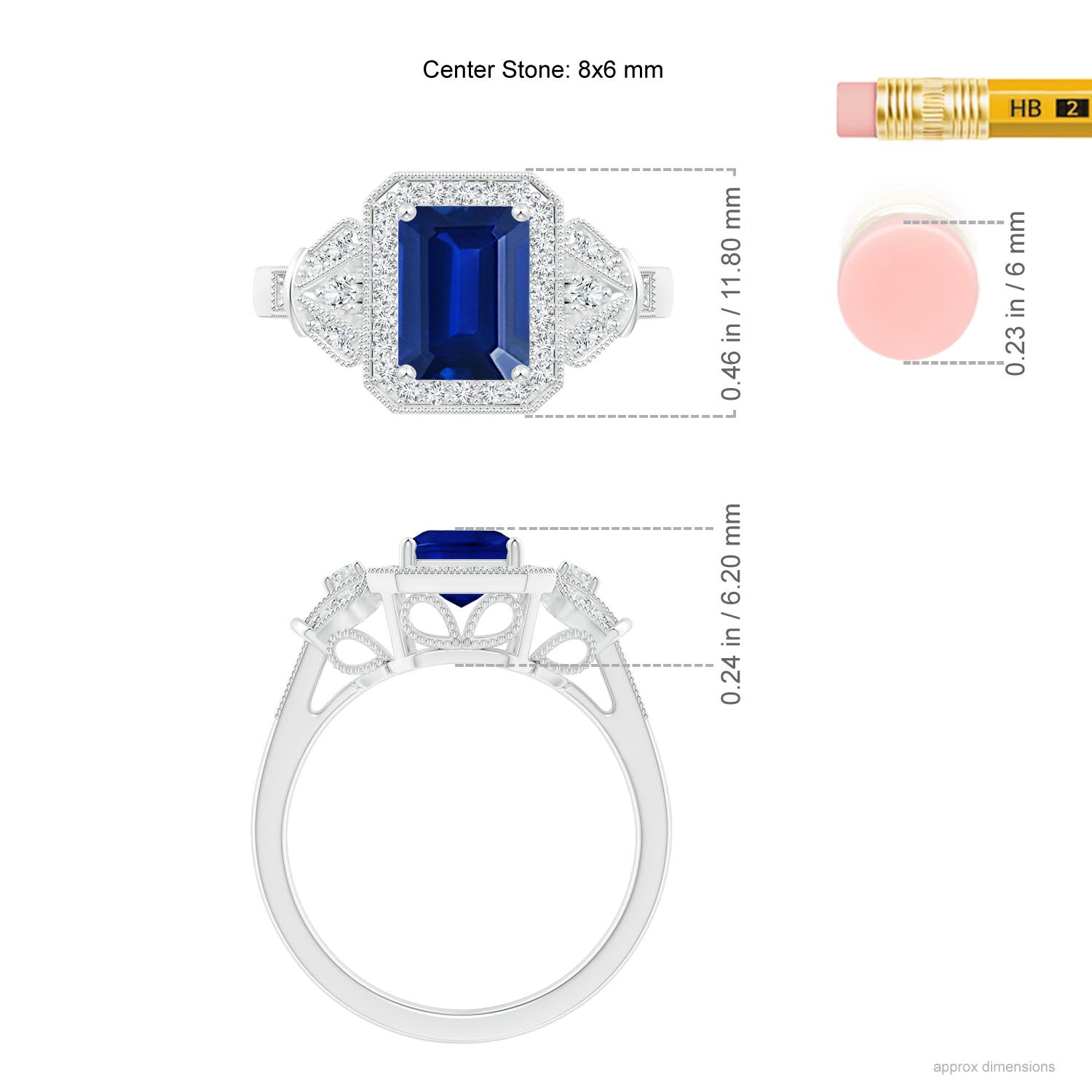 AAAA - Blue Sapphire / 1.98 CT / 14 KT White Gold