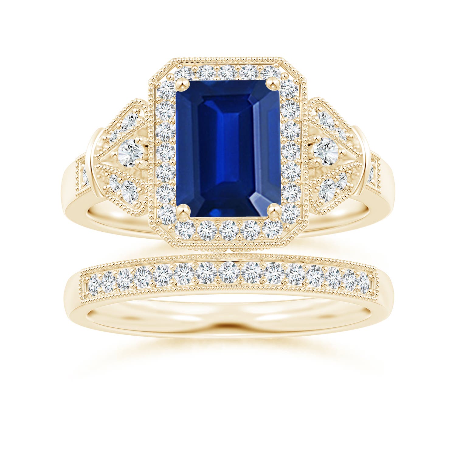 AAAA - Blue Sapphire / 1.98 CT / 14 KT Yellow Gold