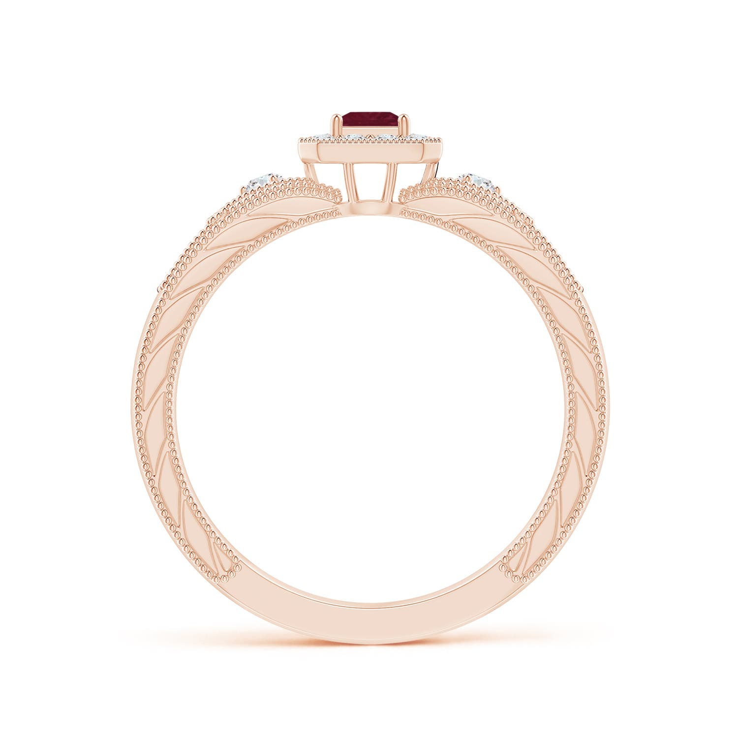 A - Ruby / 0.4 CT / 14 KT Rose Gold