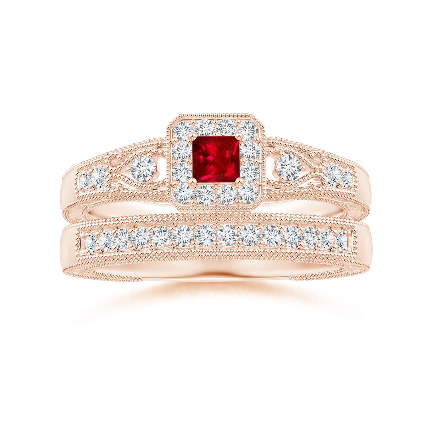 AAAA - Ruby / 0.4 CT / 14 KT Rose Gold