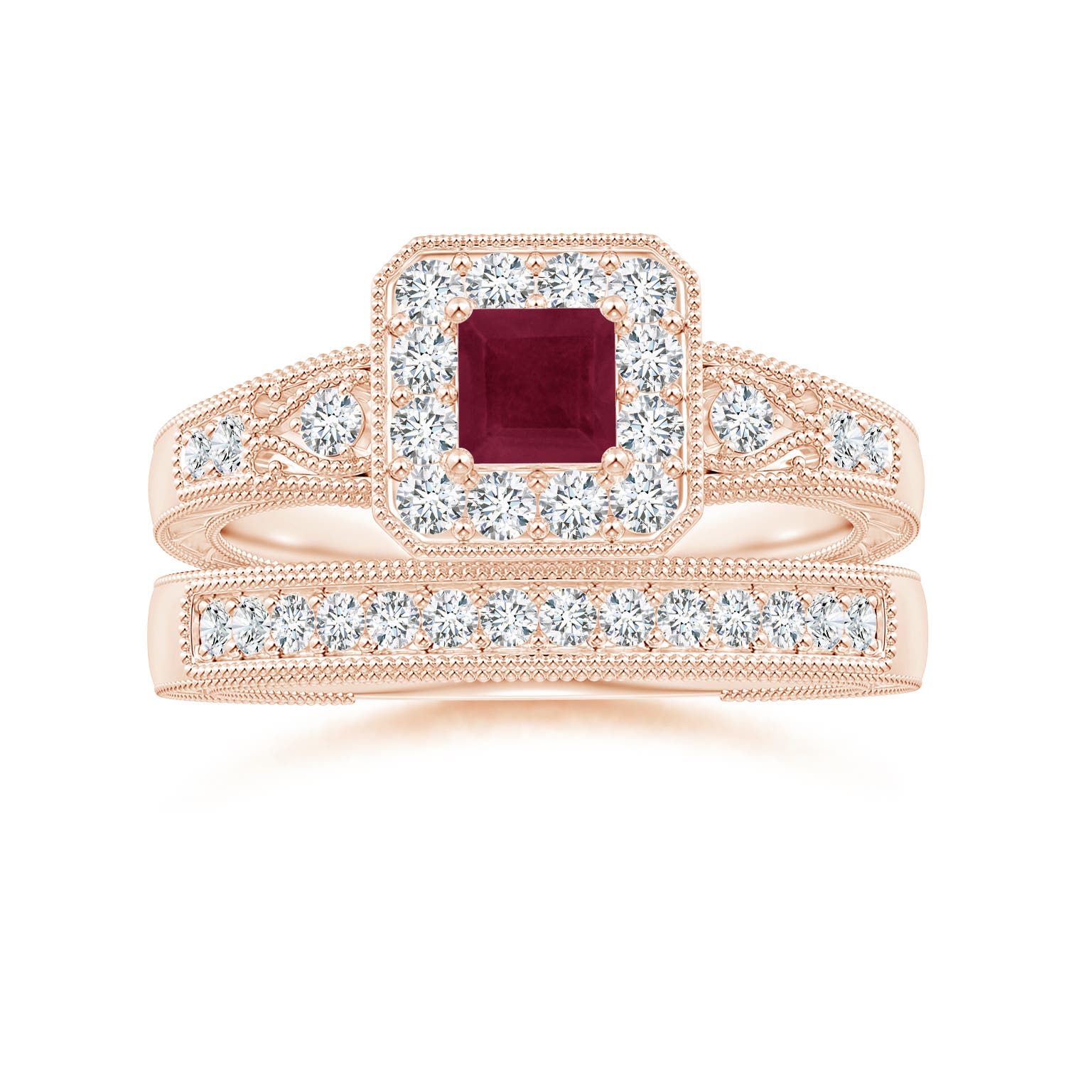 A - Ruby / 0.64 CT / 14 KT Rose Gold