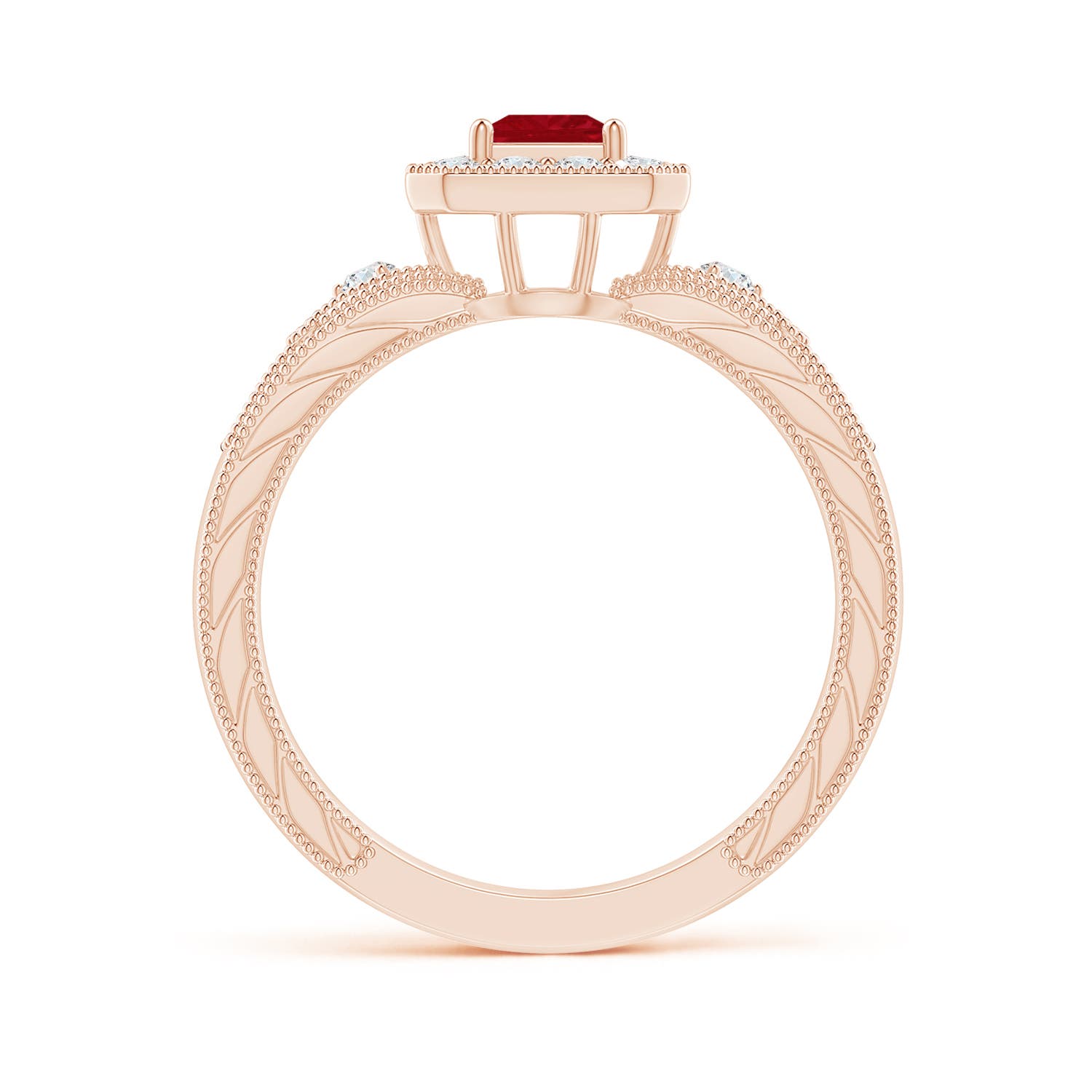 AA - Ruby / 0.64 CT / 14 KT Rose Gold