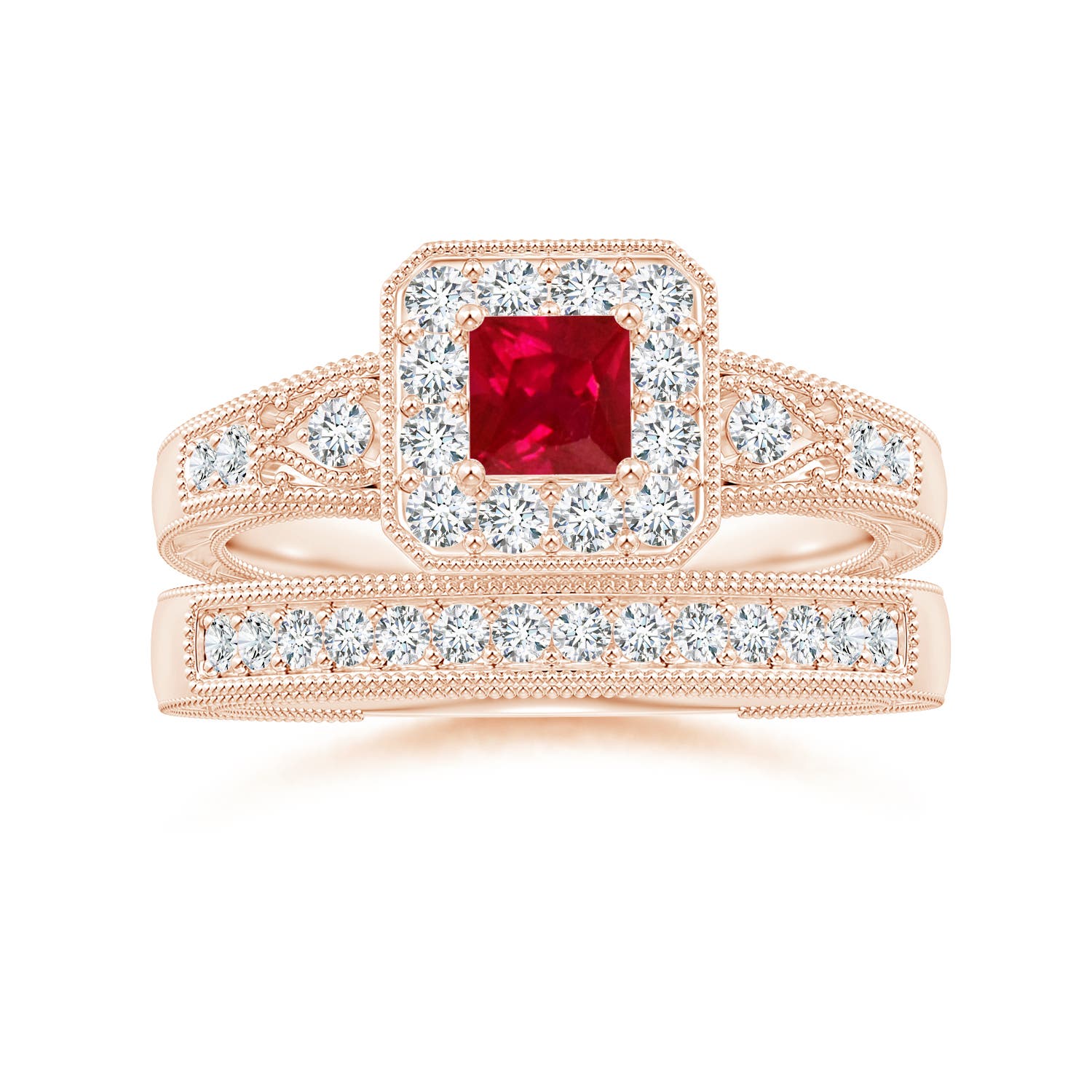 AAA - Ruby / 0.64 CT / 14 KT Rose Gold