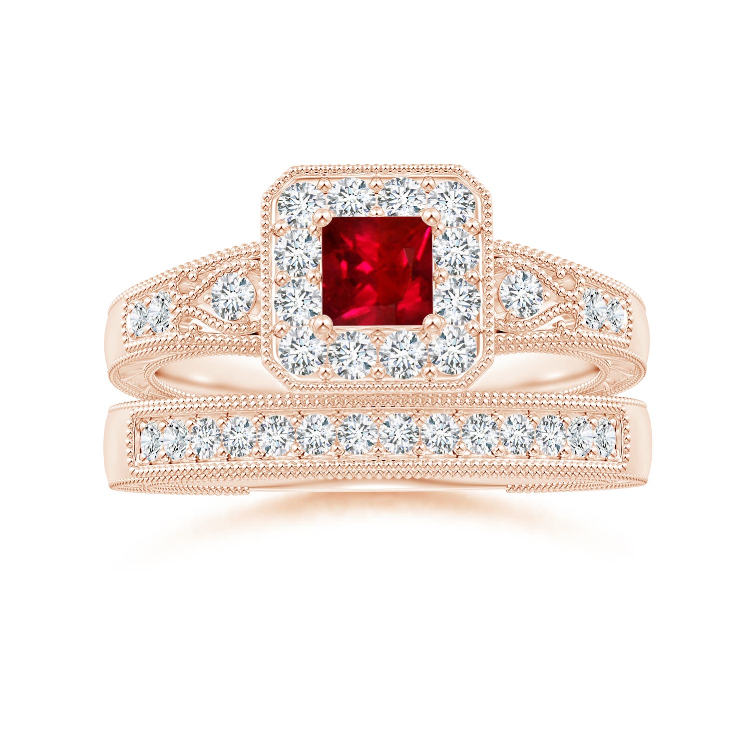 AAAA - Ruby / 0.64 CT / 14 KT Rose Gold