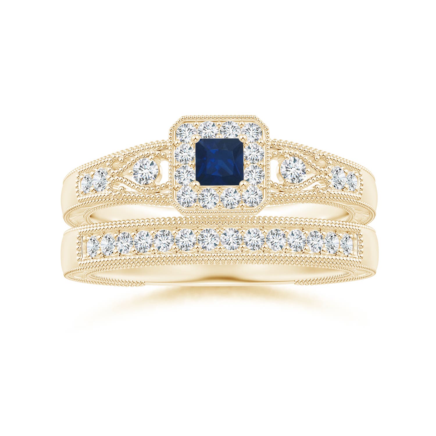 AA - Blue Sapphire / 0.39 CT / 14 KT Yellow Gold