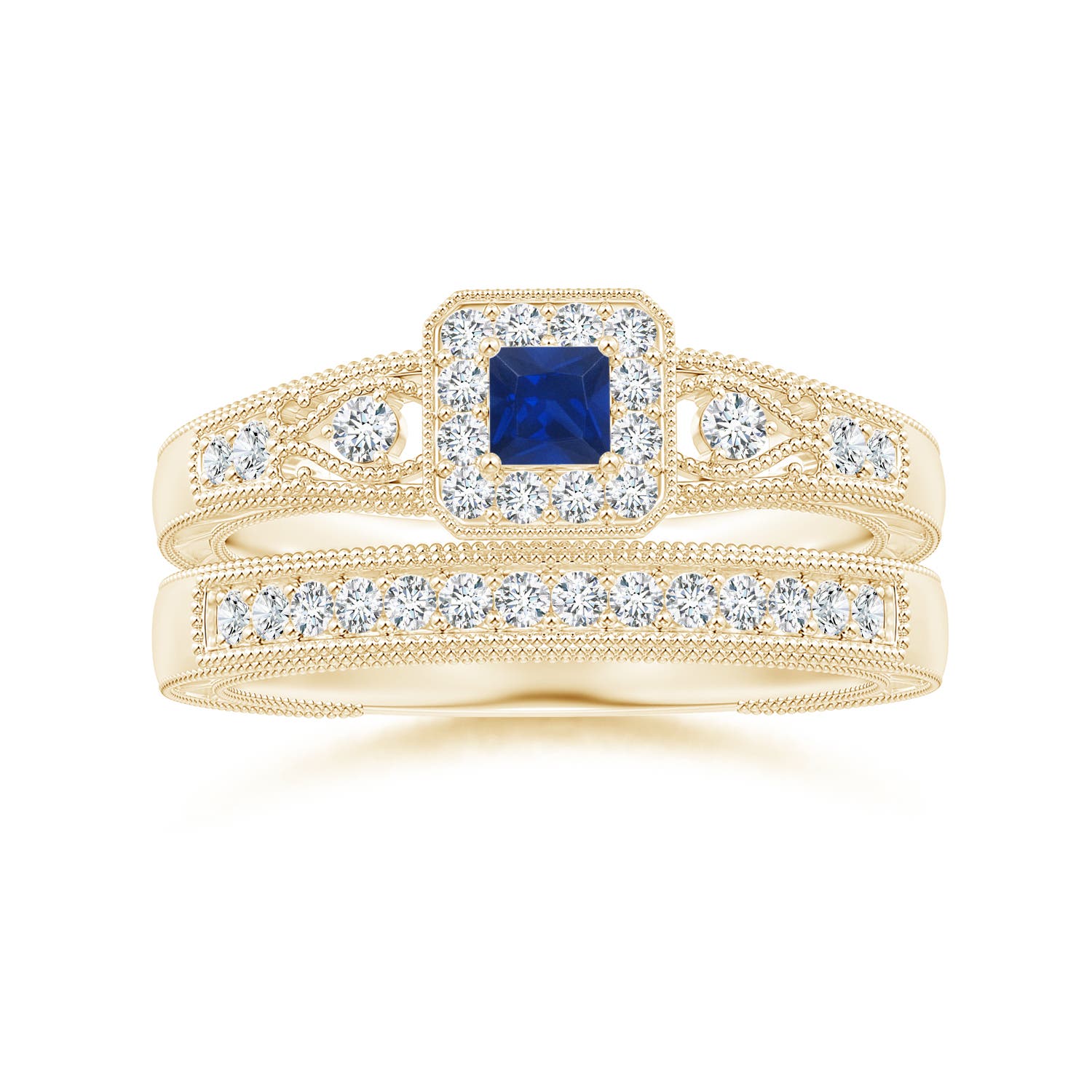 AAA - Blue Sapphire / 0.39 CT / 14 KT Yellow Gold