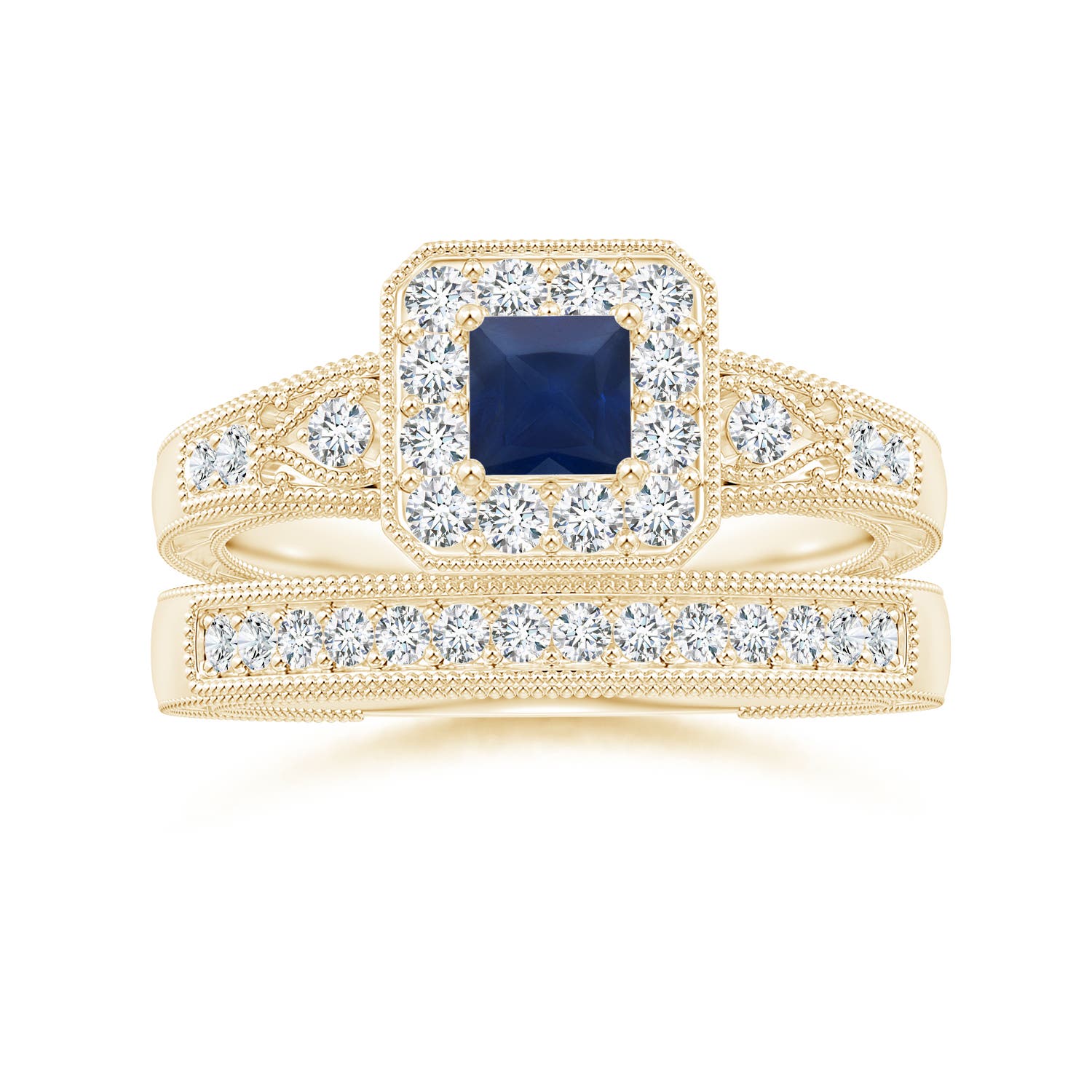 A - Blue Sapphire / 0.64 CT / 14 KT Yellow Gold