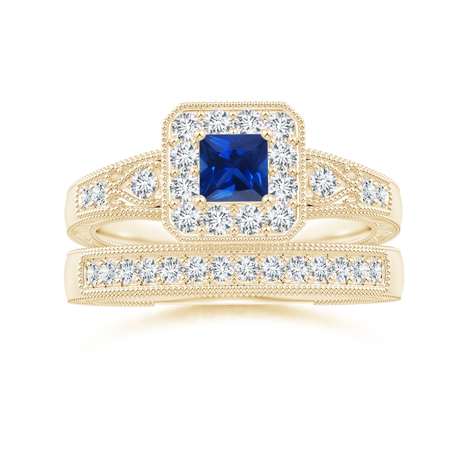 AAAA - Blue Sapphire / 0.64 CT / 14 KT Yellow Gold