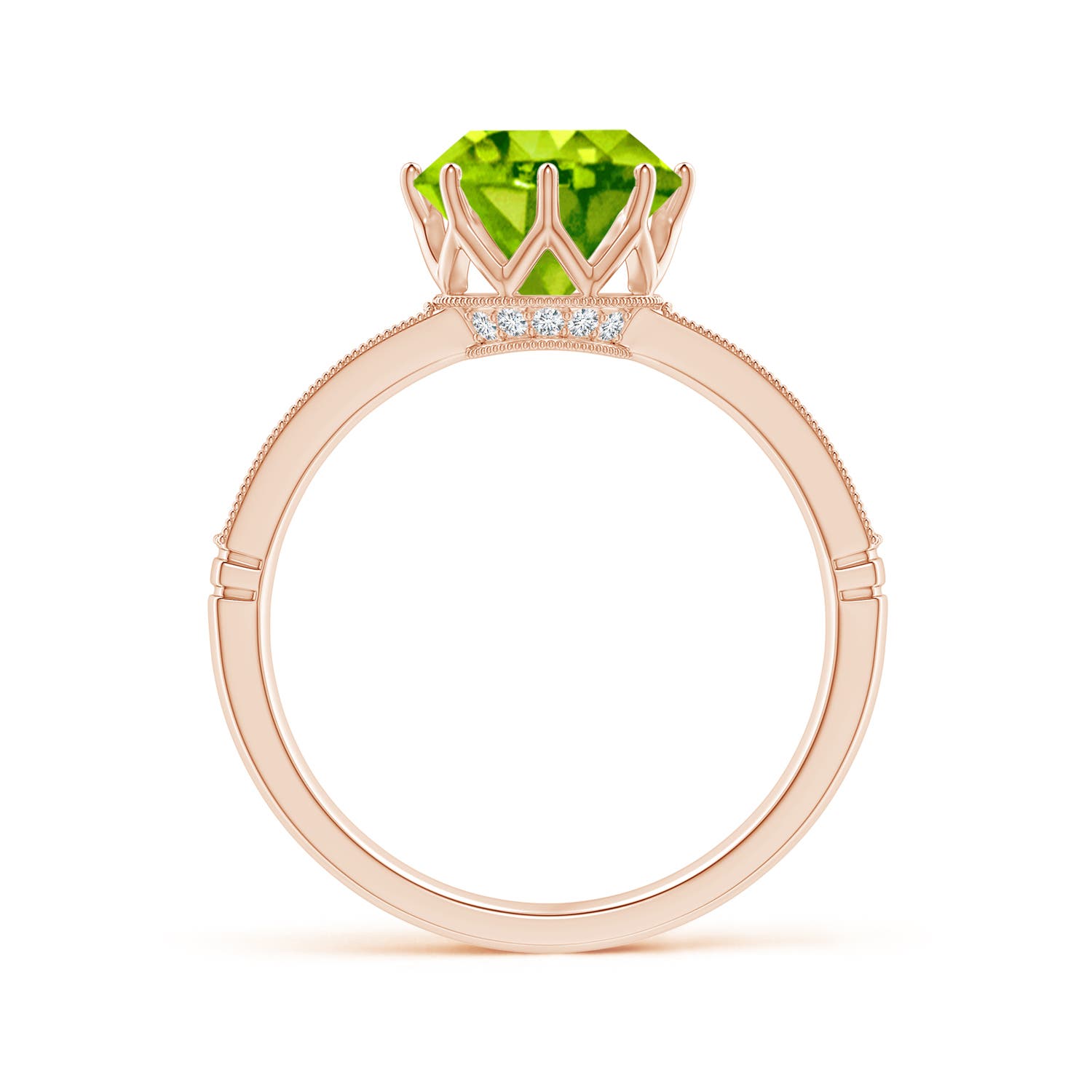 AAA - Peridot / 2.19 CT / 14 KT Rose Gold