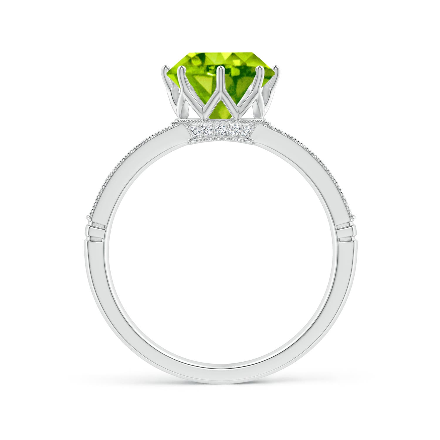 AAA - Peridot / 2.19 CT / 14 KT White Gold