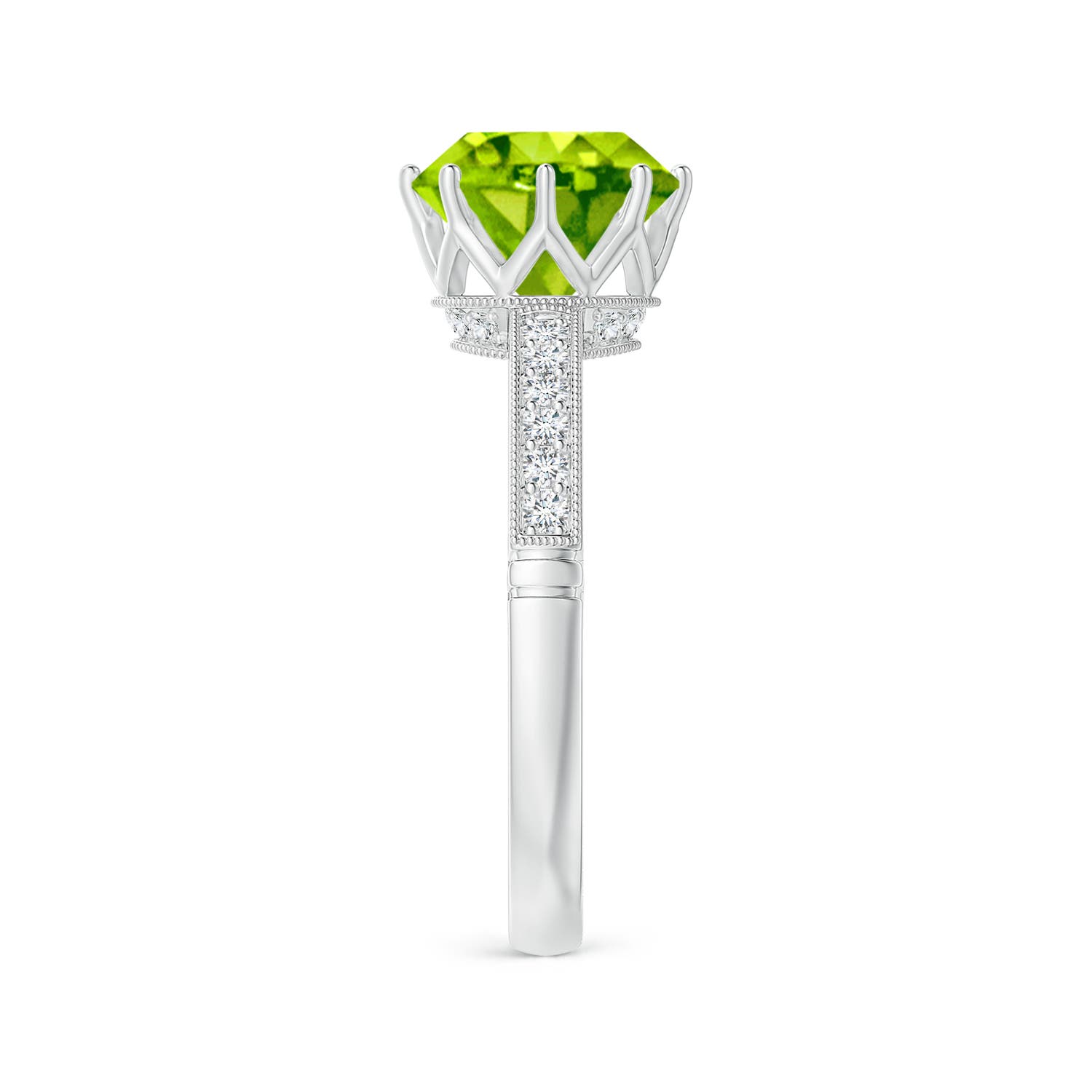 AAA - Peridot / 2.19 CT / 14 KT White Gold