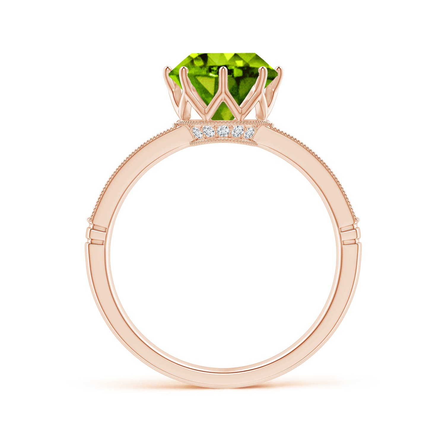 AAAA - Peridot / 2.19 CT / 14 KT Rose Gold