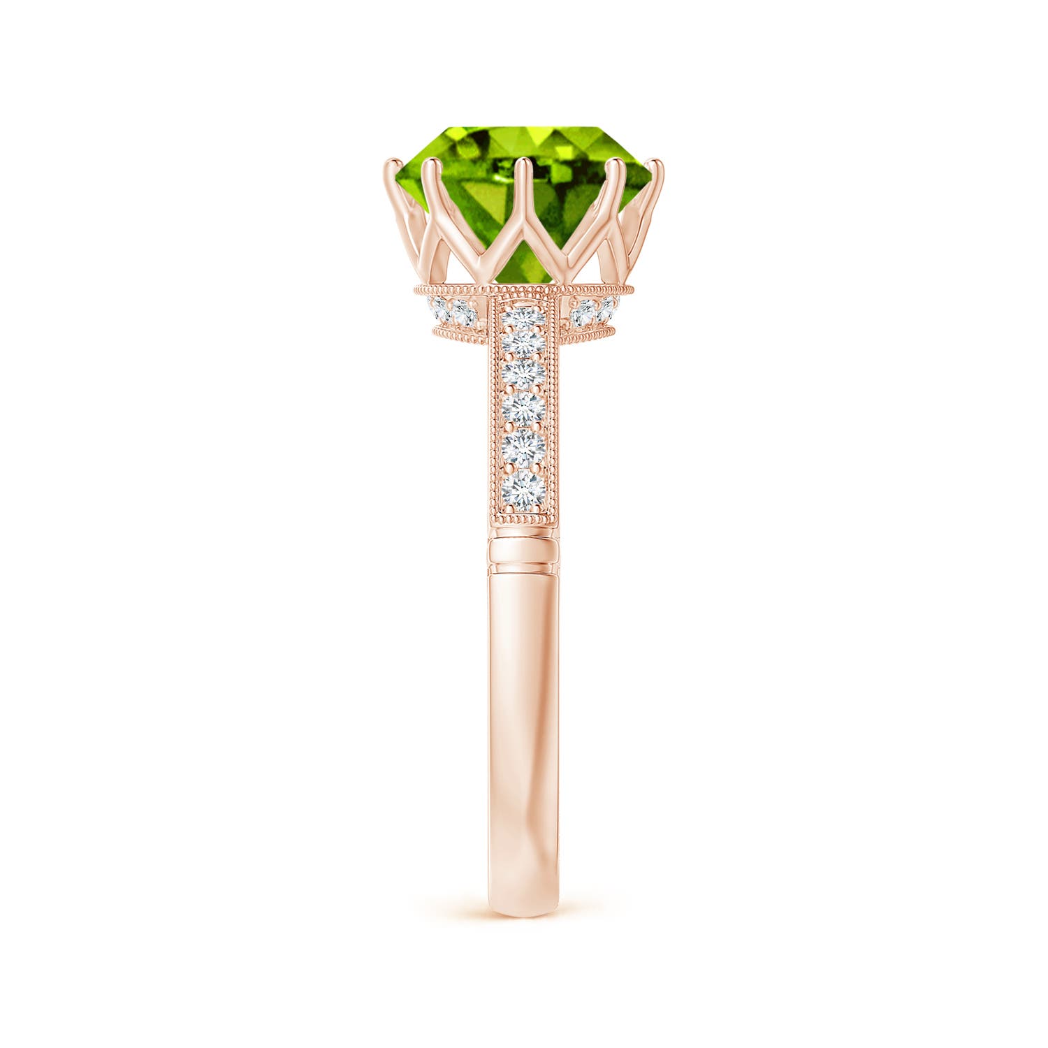 AAAA - Peridot / 2.19 CT / 14 KT Rose Gold