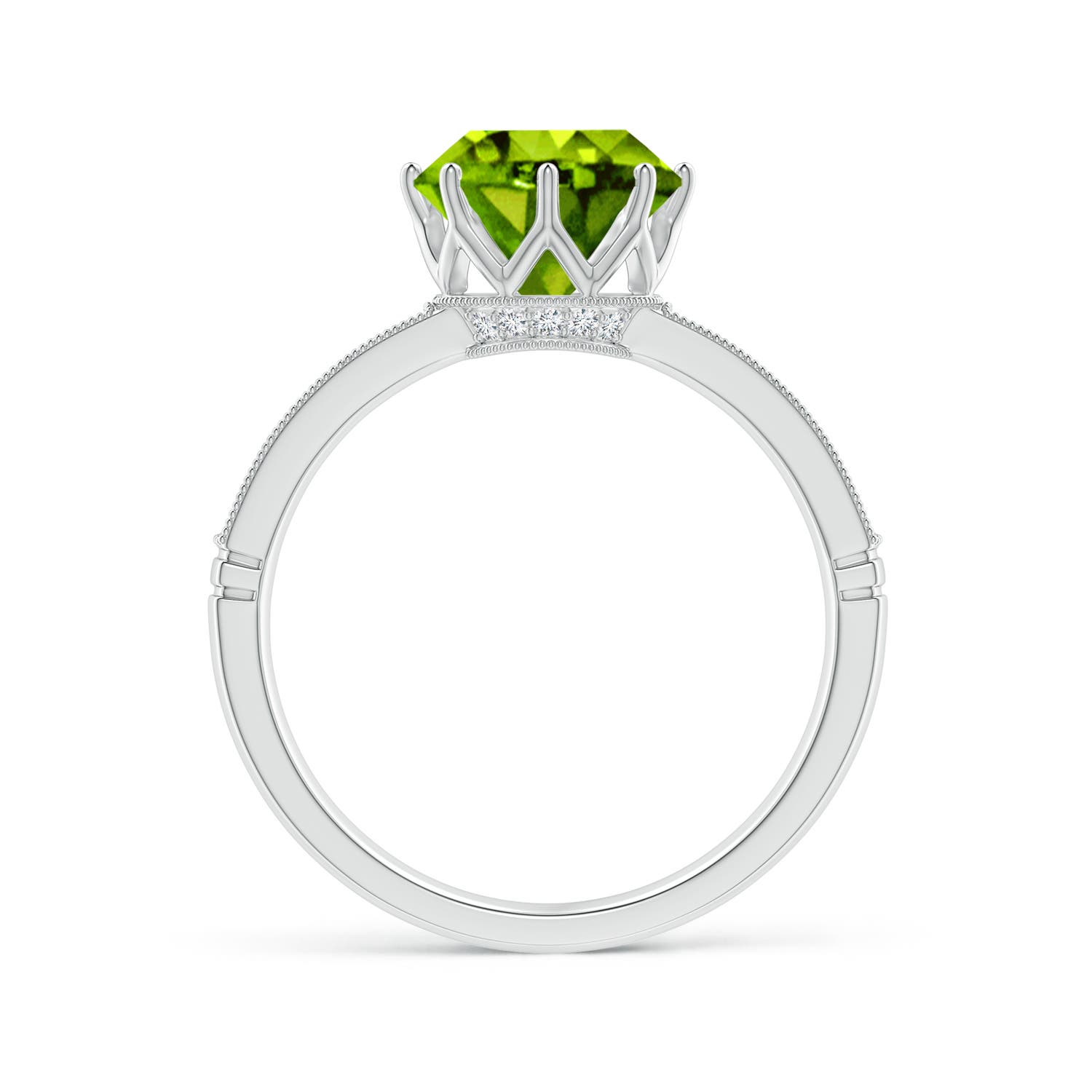 AAAA - Peridot / 2.19 CT / 14 KT White Gold