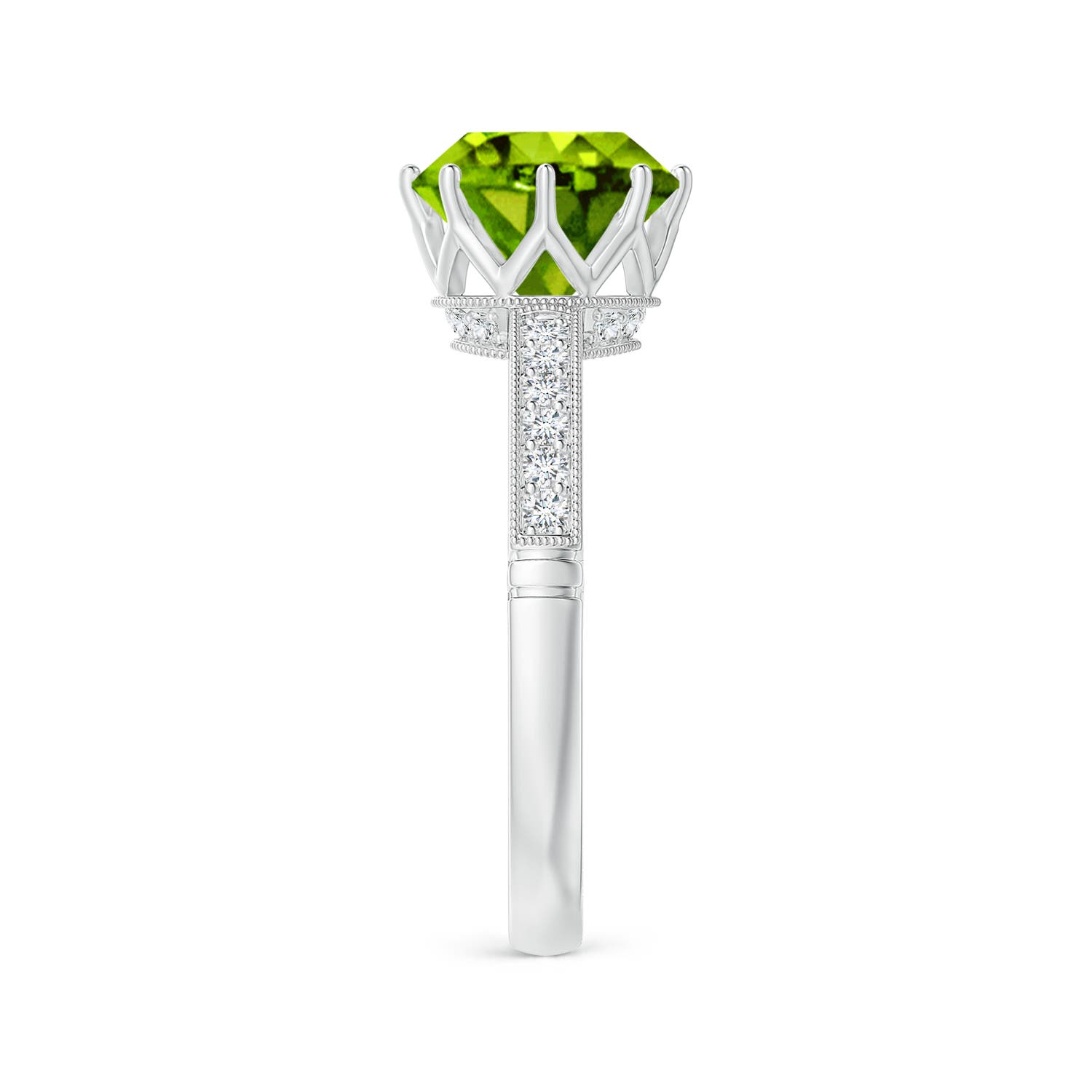 AAAA - Peridot / 2.19 CT / 14 KT White Gold