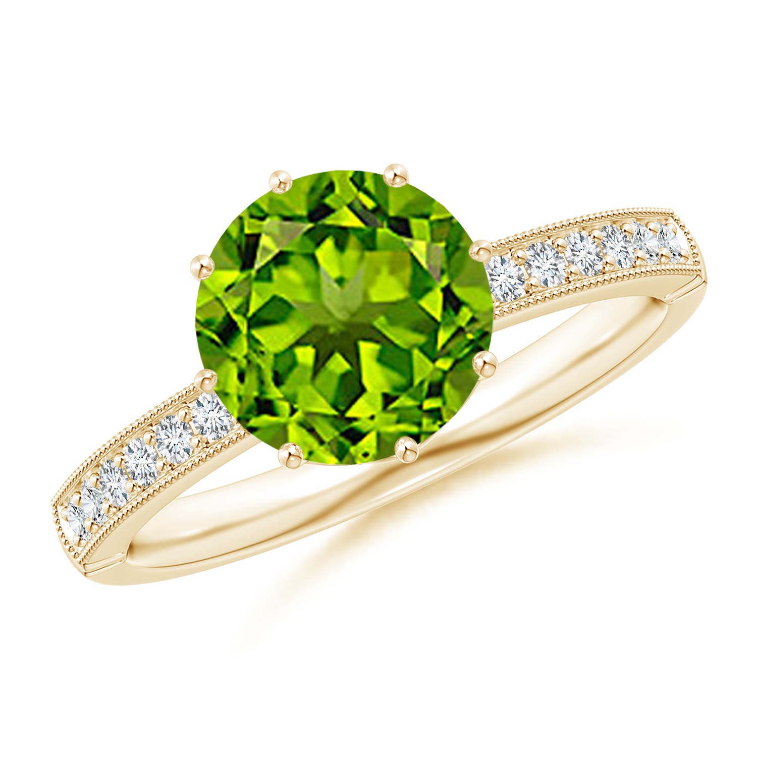 AAAA - Peridot / 2.19 CT / 14 KT Yellow Gold