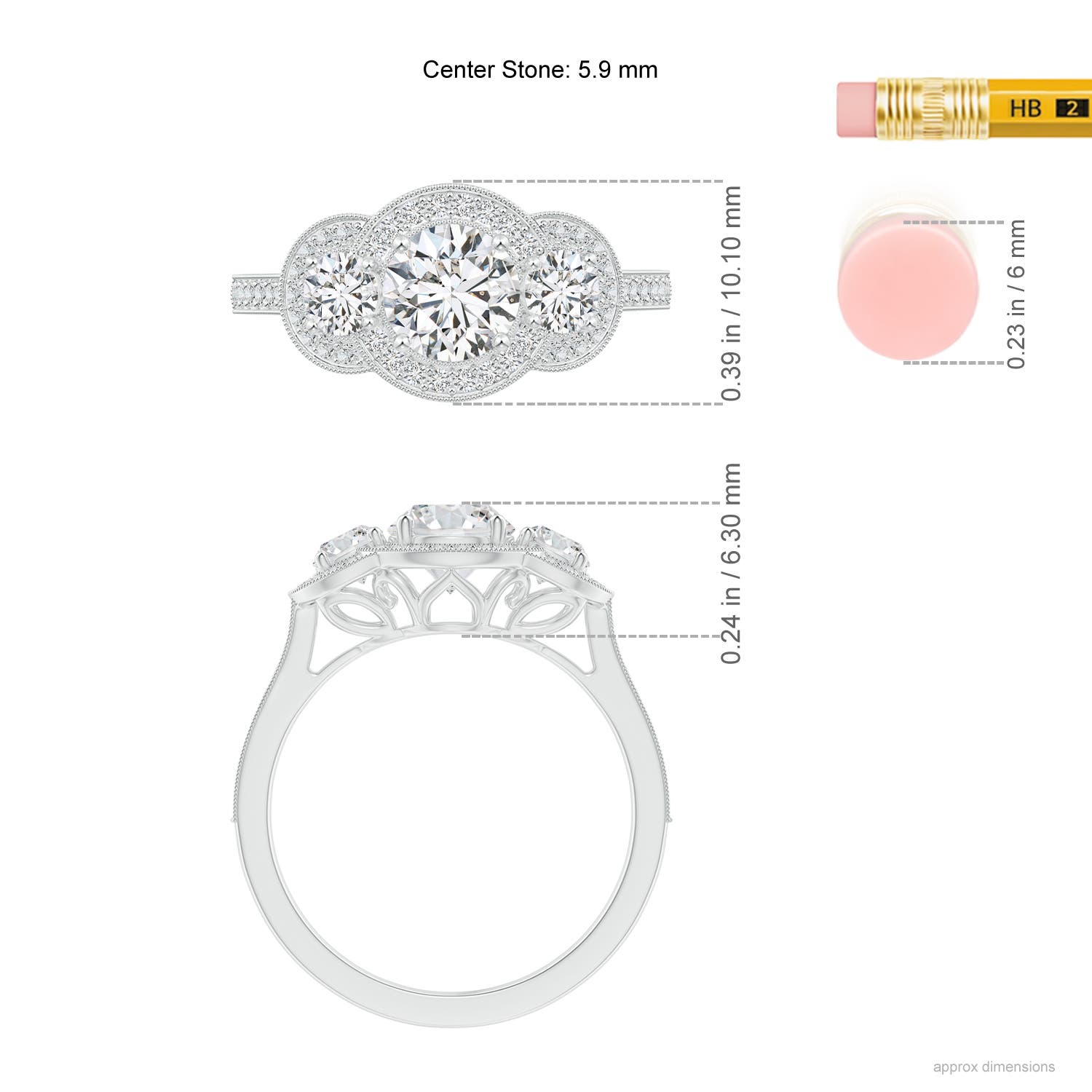 H, SI2 / 1.32 CT / 14 KT White Gold