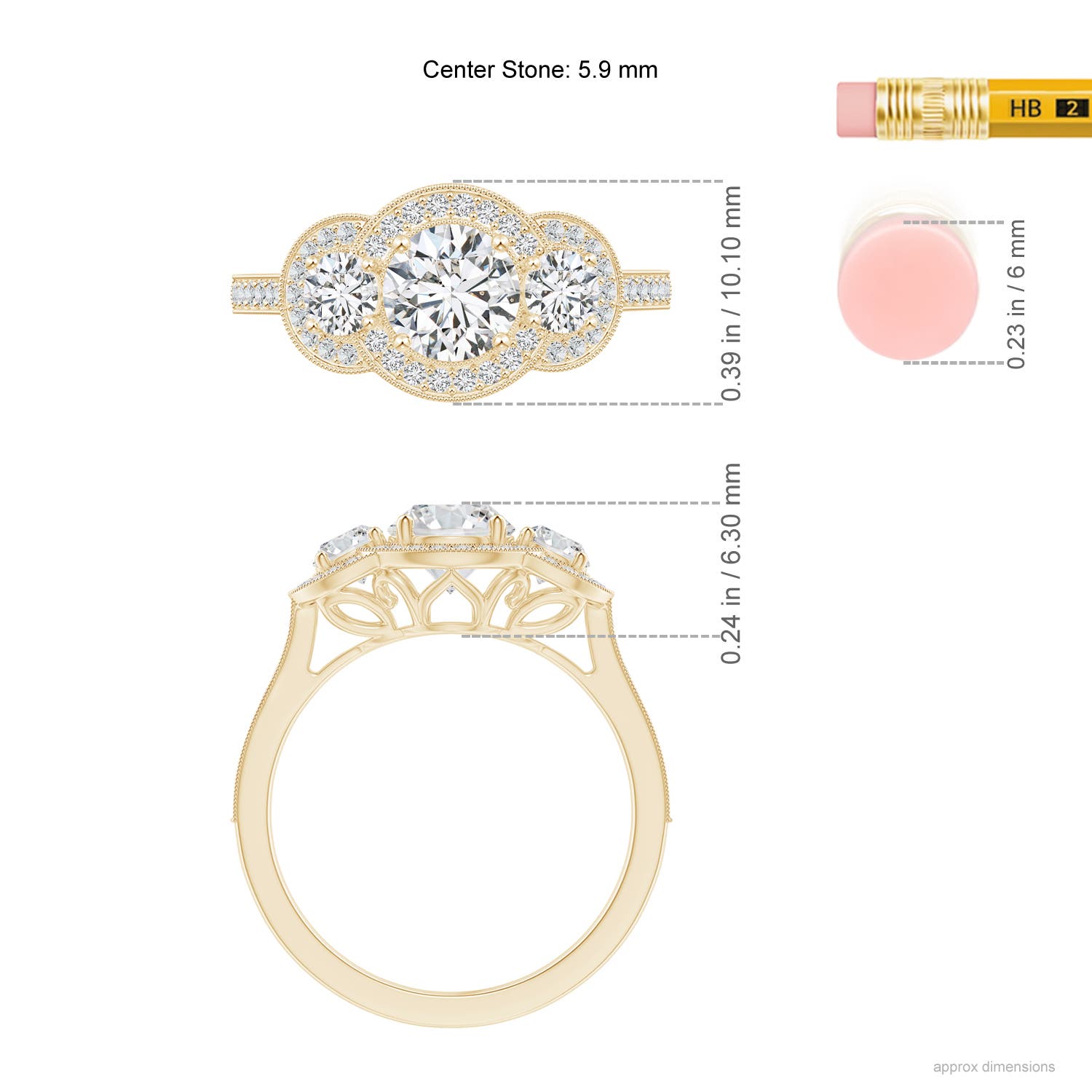 H, SI2 / 1.32 CT / 14 KT Yellow Gold