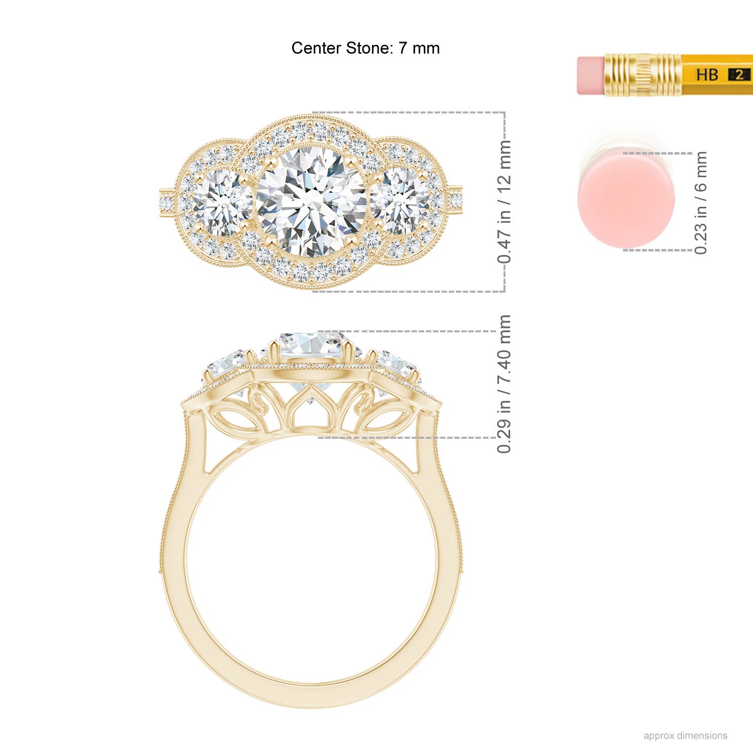 G, VS2 / 2.06 CT / 14 KT Yellow Gold