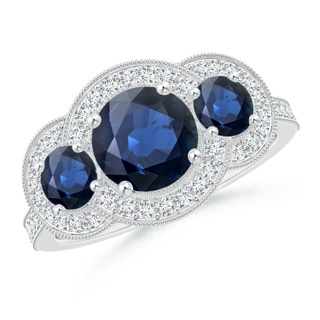 Round AA Blue Sapphire