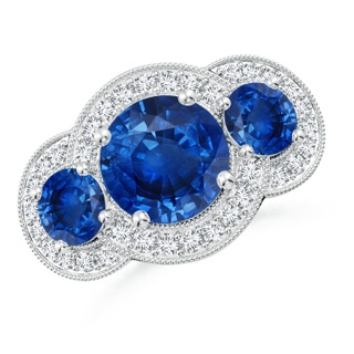 Round AAA Blue Sapphire