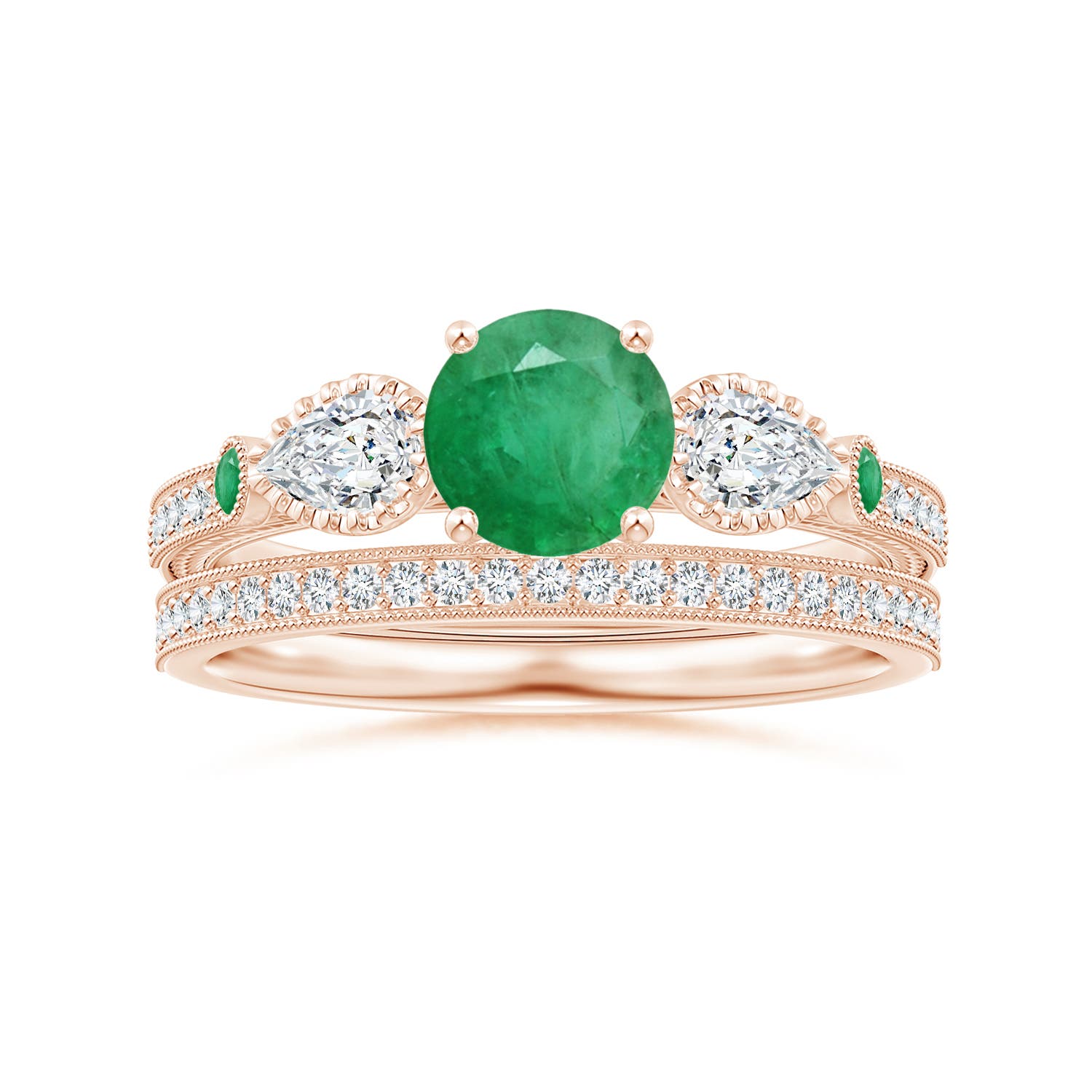 A - Emerald / 1.26 CT / 14 KT Rose Gold