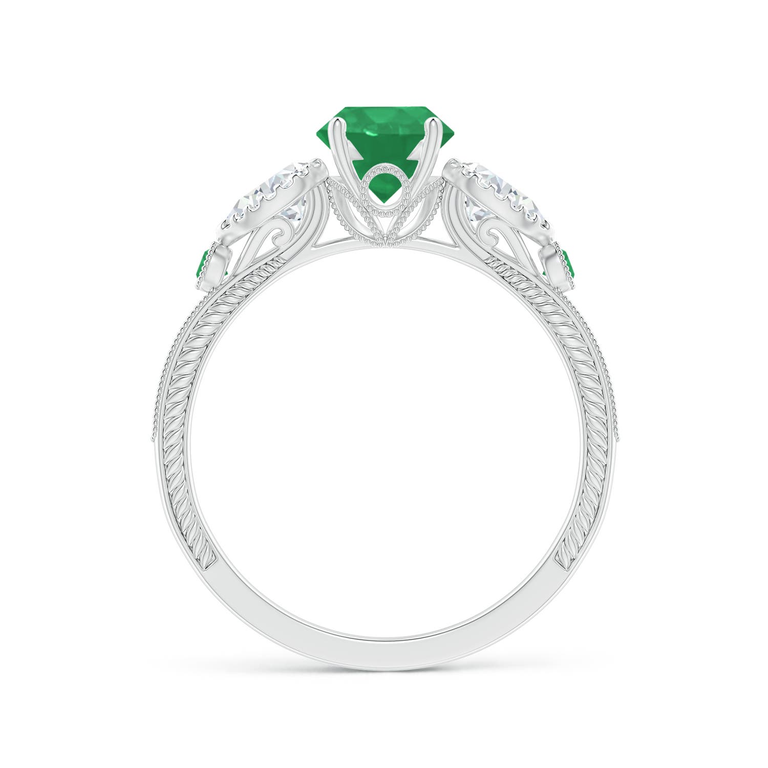 A - Emerald / 1.26 CT / 14 KT White Gold