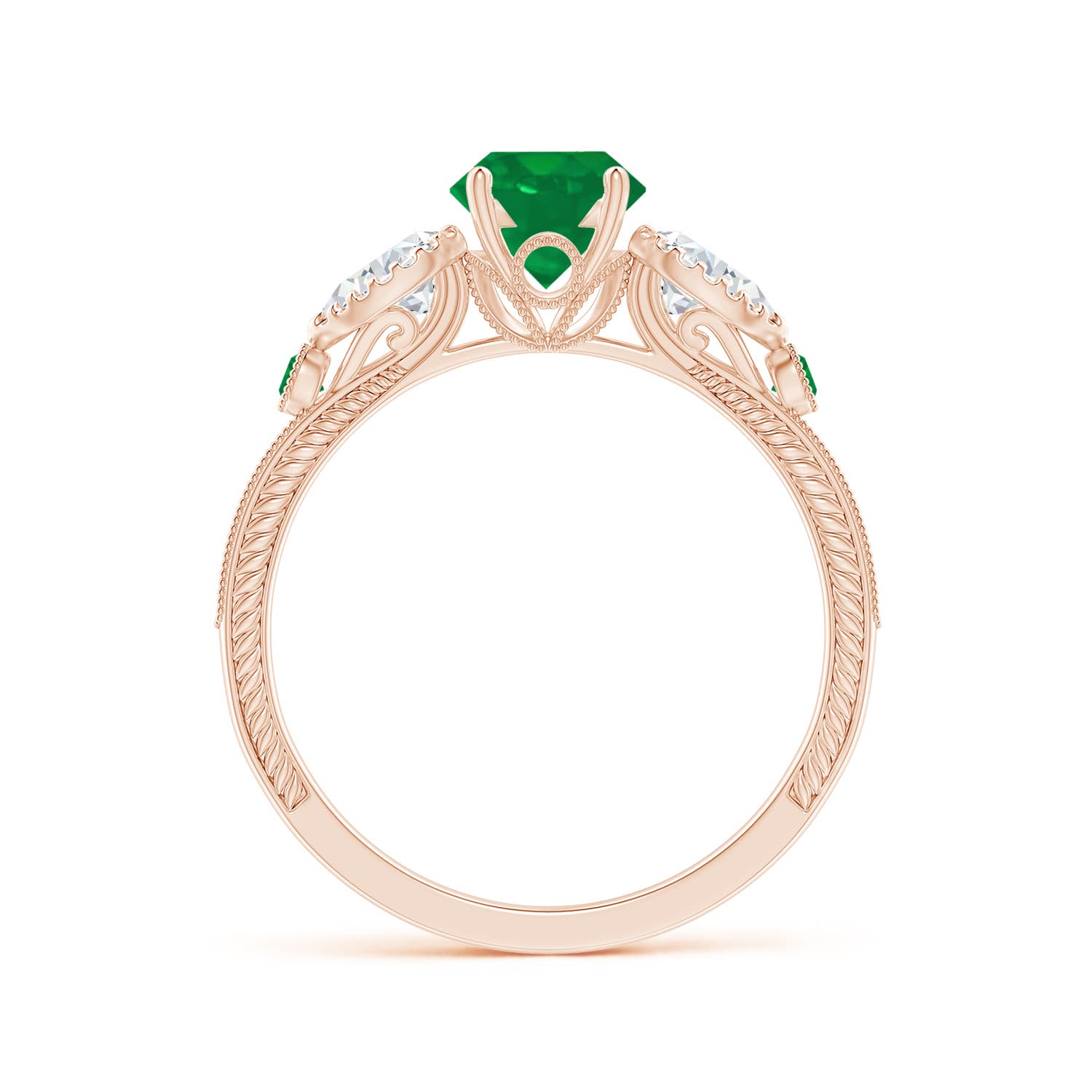 AA - Emerald / 1.26 CT / 14 KT Rose Gold