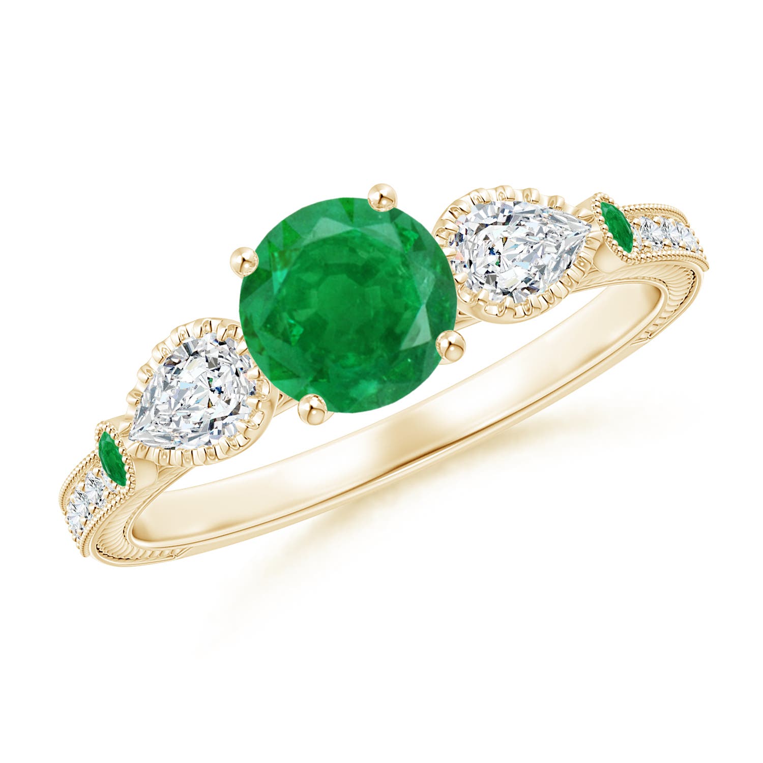 AA - Emerald / 1.26 CT / 14 KT Yellow Gold