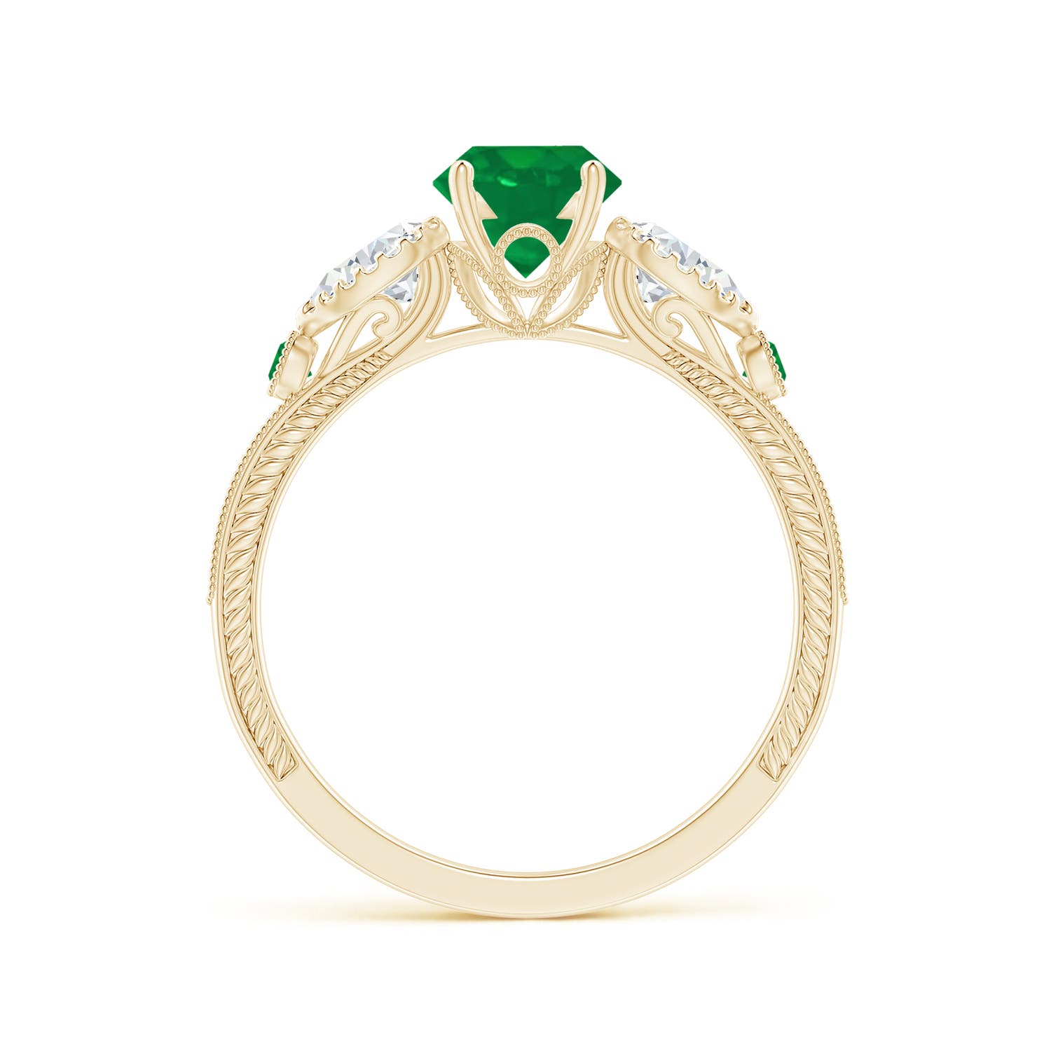 AA - Emerald / 1.26 CT / 14 KT Yellow Gold