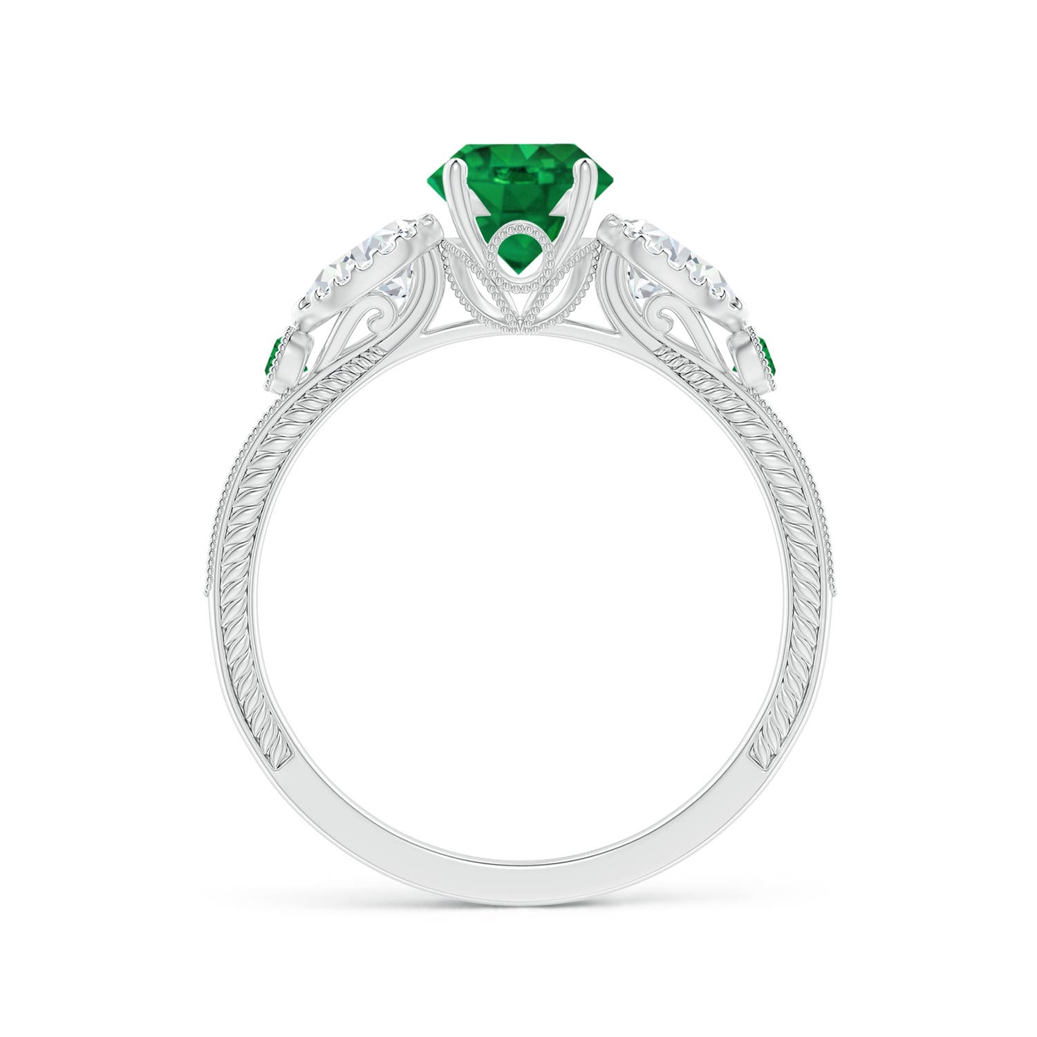 AAA - Emerald / 1.26 CT / 14 KT White Gold