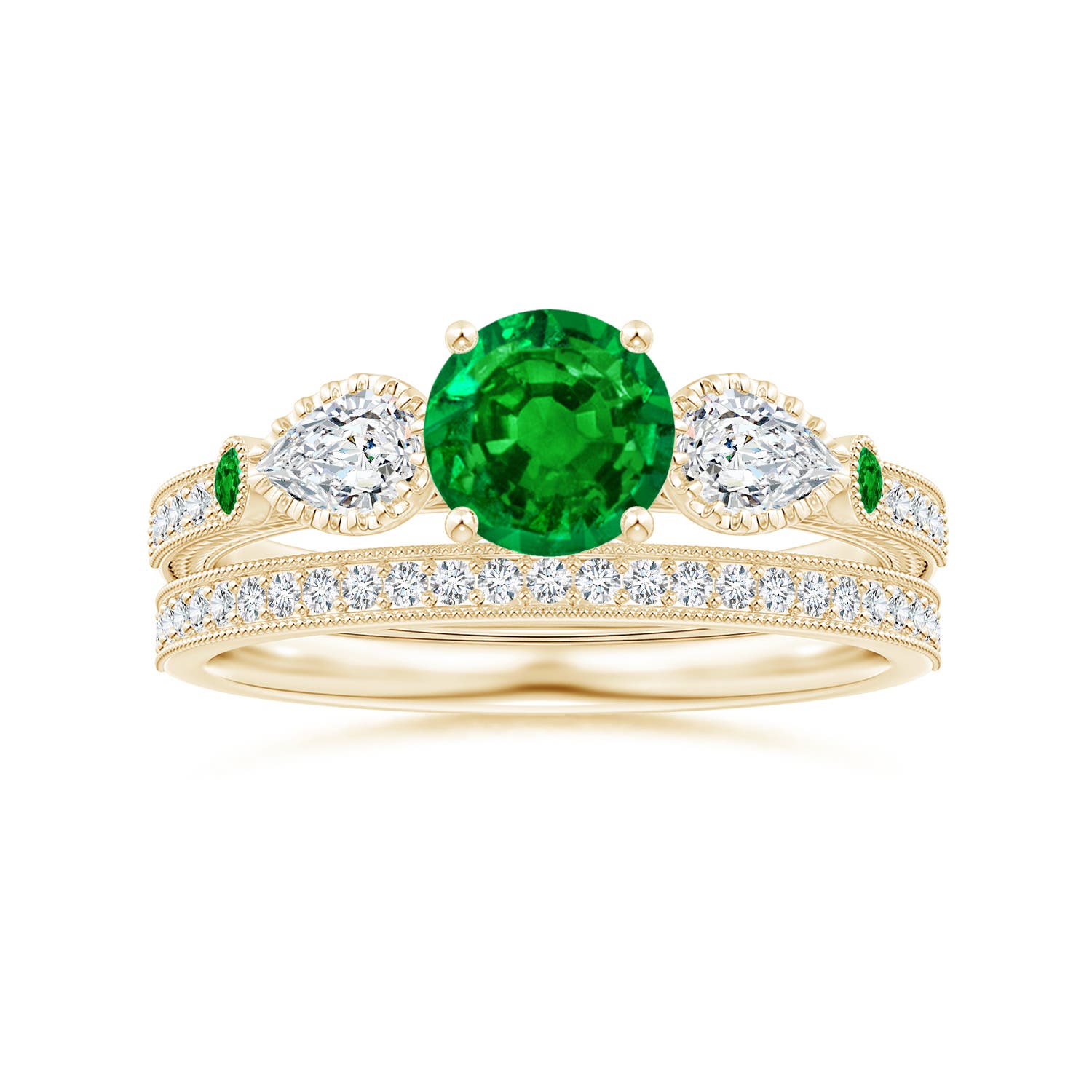 AAAA - Emerald / 1.26 CT / 14 KT Yellow Gold