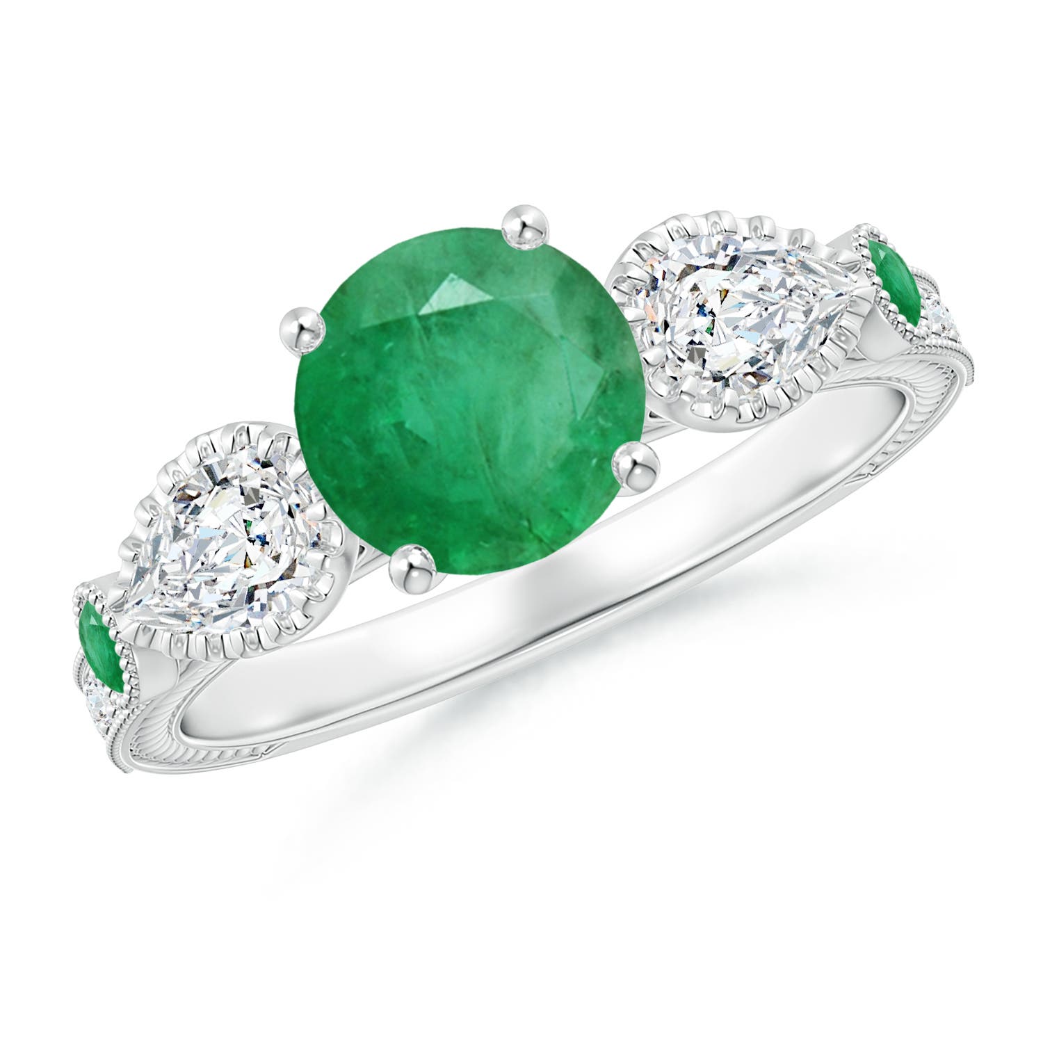 A - Emerald / 1.99 CT / 14 KT White Gold