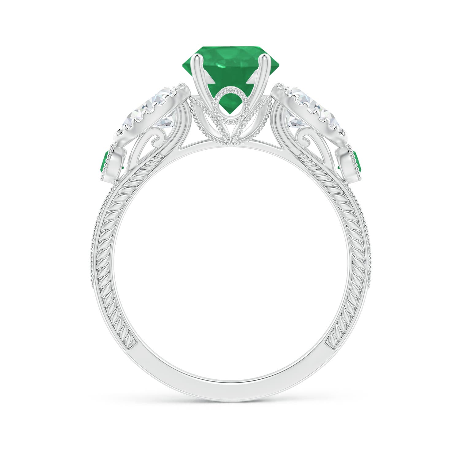 A - Emerald / 1.99 CT / 14 KT White Gold