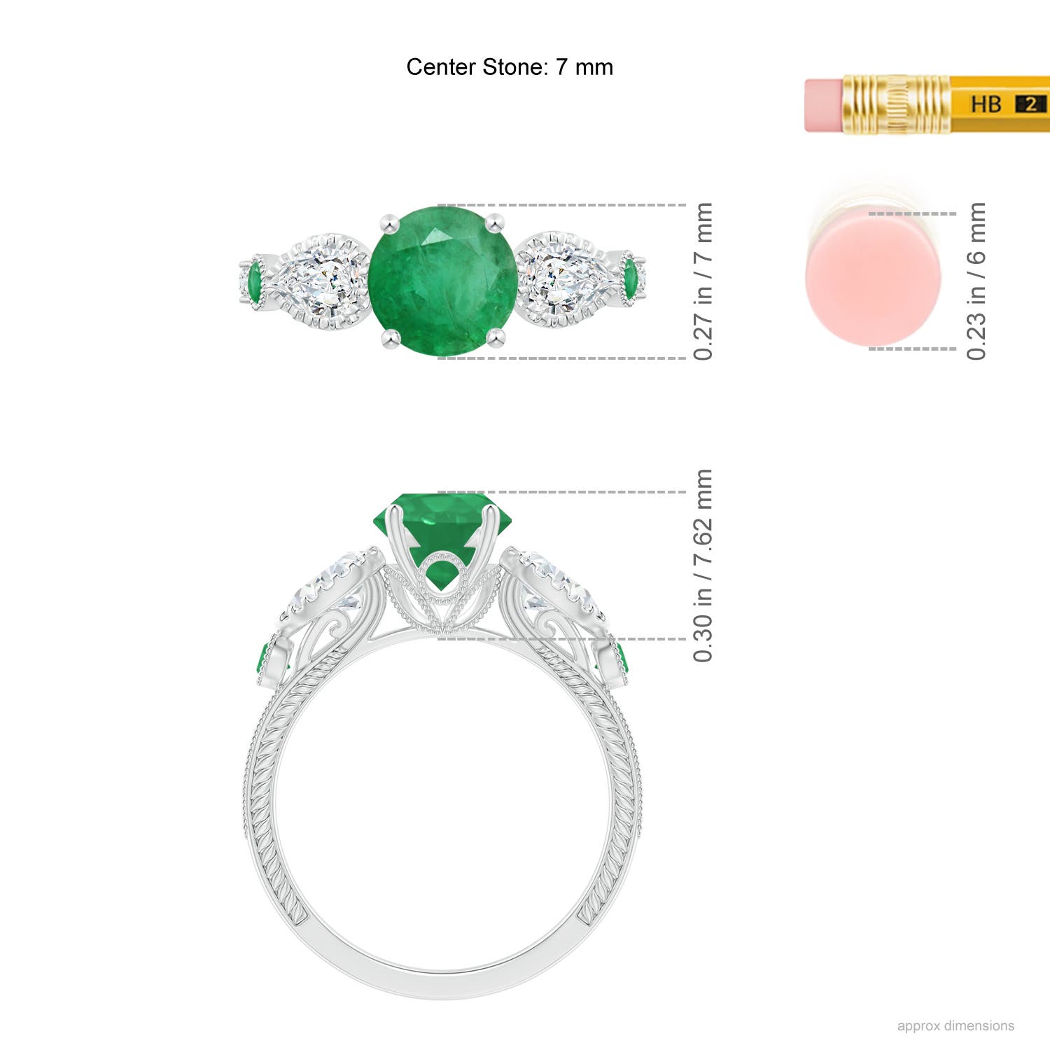 A - Emerald / 1.99 CT / 14 KT White Gold