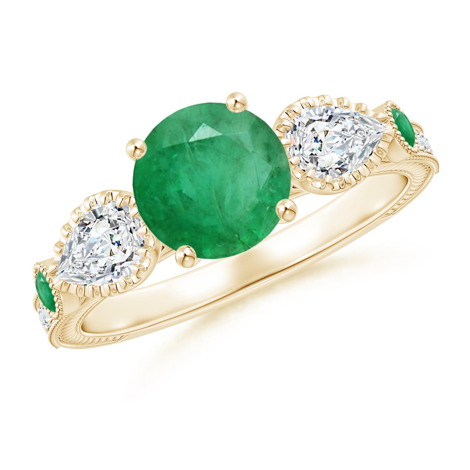 A - Emerald / 1.99 CT / 14 KT Yellow Gold