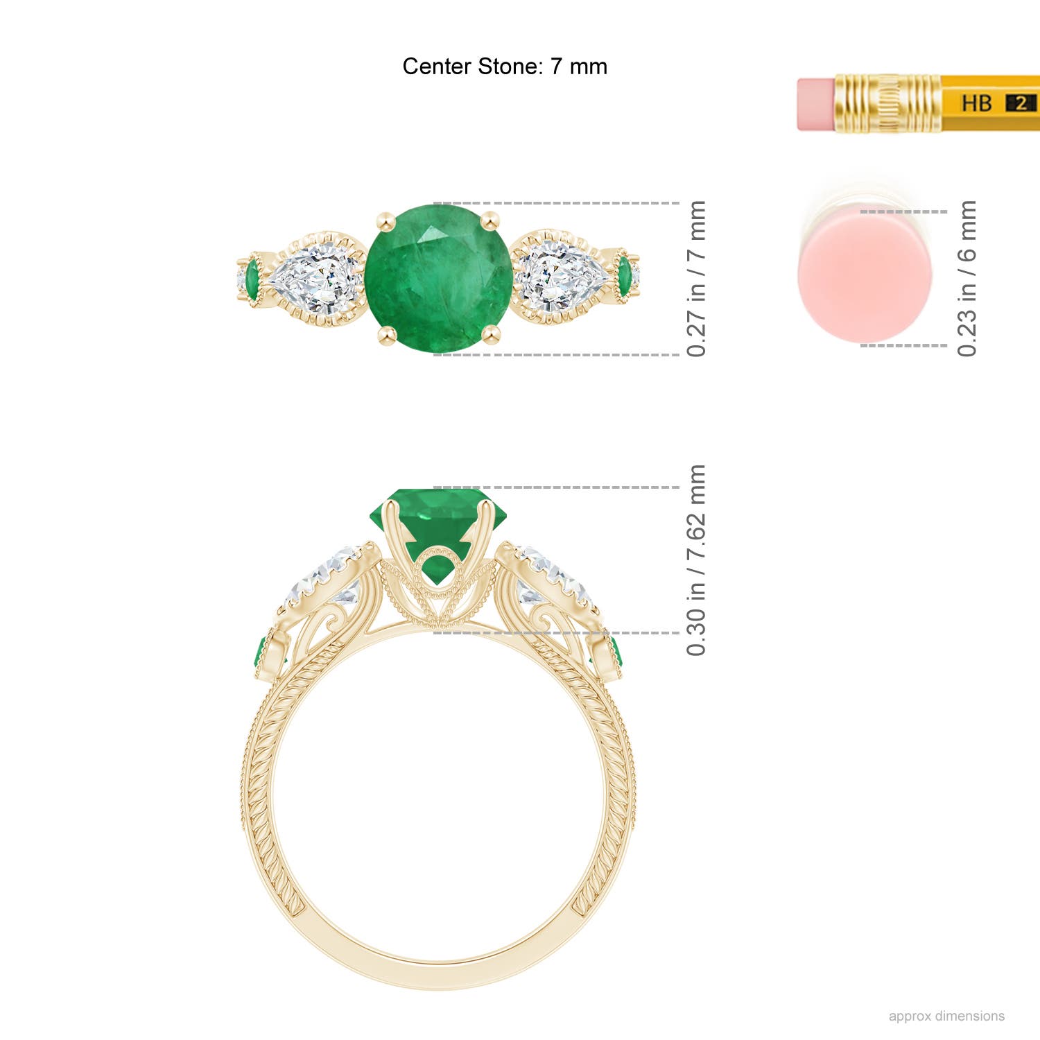 A - Emerald / 1.99 CT / 14 KT Yellow Gold