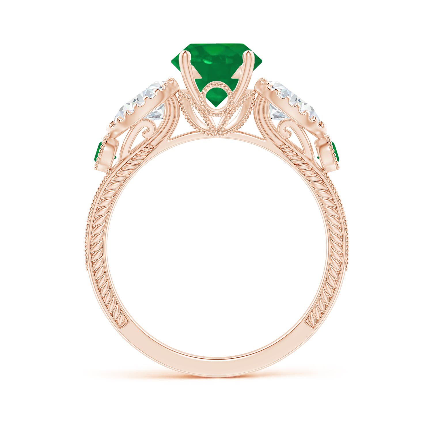 AA - Emerald / 1.99 CT / 14 KT Rose Gold