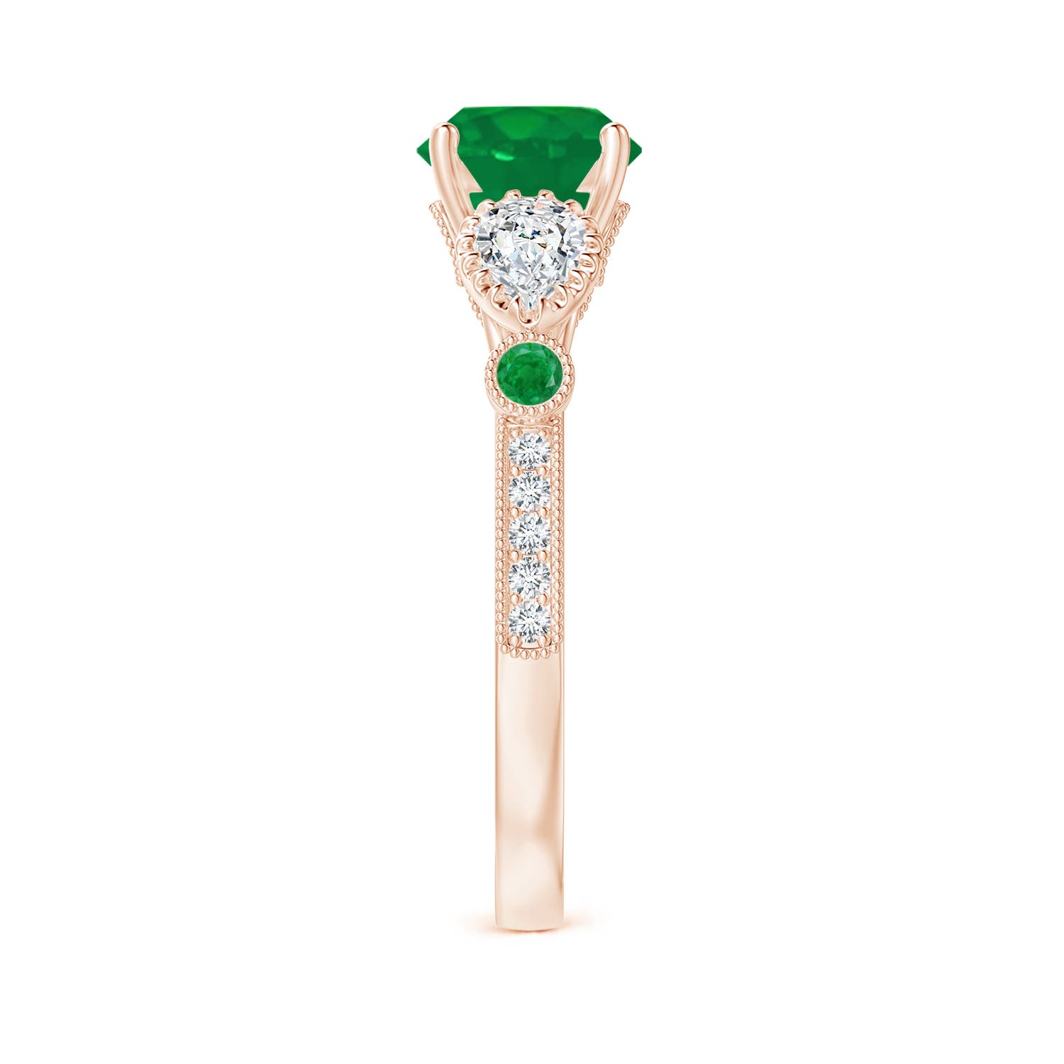 AA - Emerald / 1.99 CT / 14 KT Rose Gold