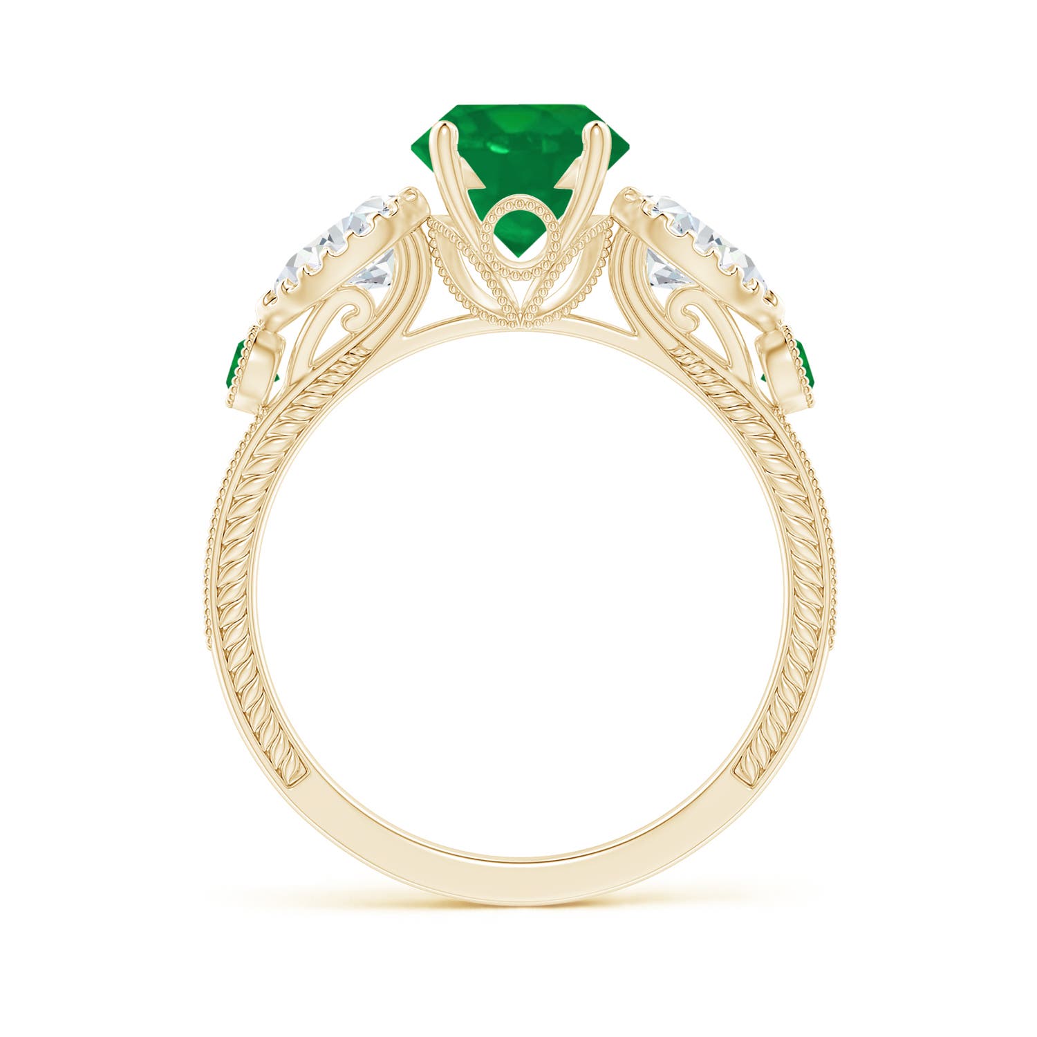 AA - Emerald / 1.99 CT / 14 KT Yellow Gold