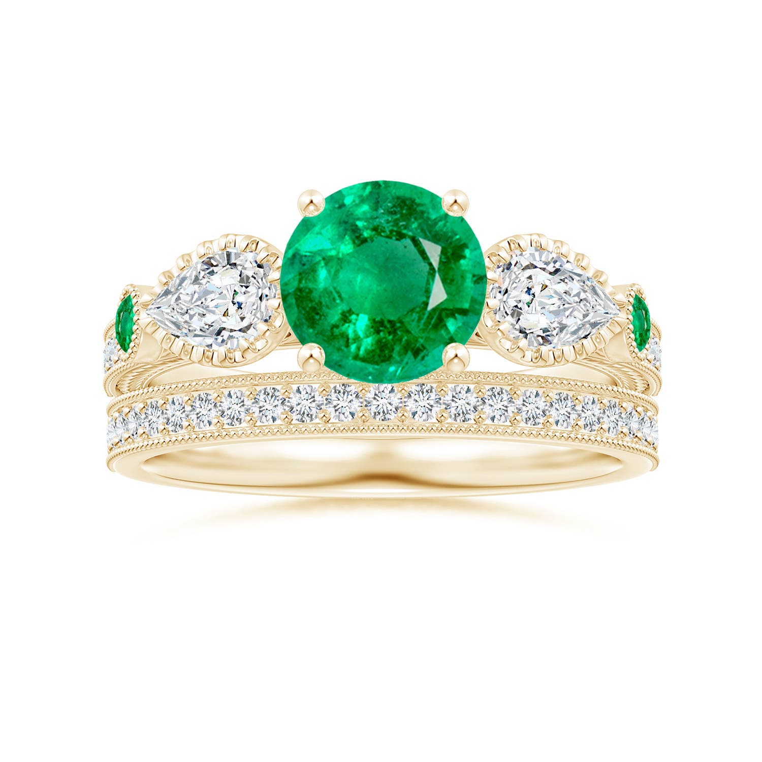 AAA - Emerald / 1.99 CT / 14 KT Yellow Gold