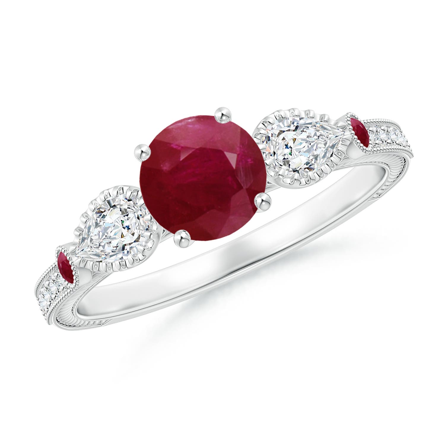 A - Ruby / 1.54 CT / 14 KT White Gold