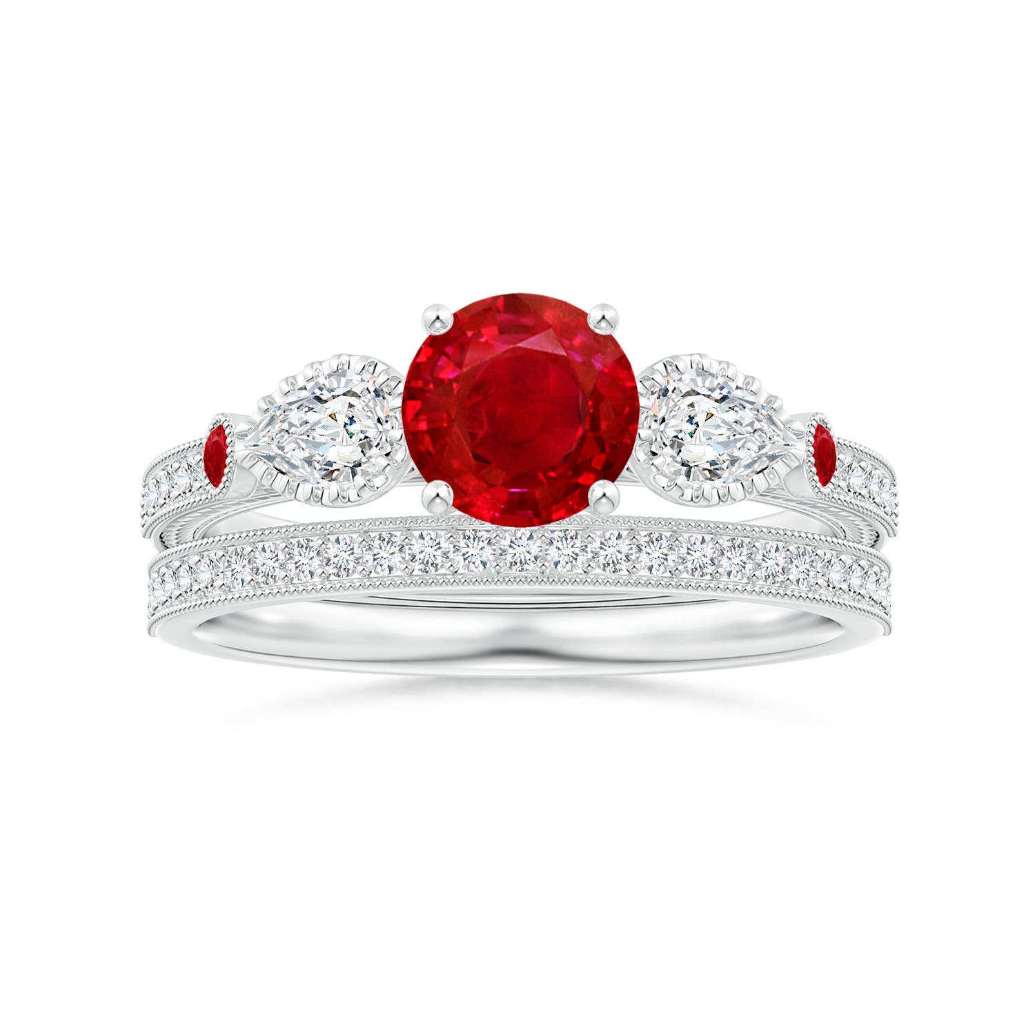 AAA - Ruby / 1.54 CT / 14 KT White Gold