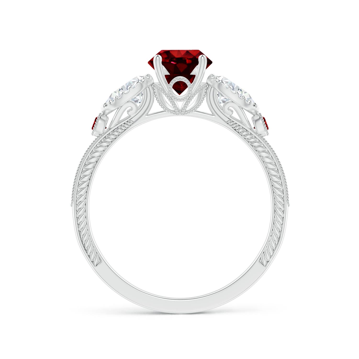 AAAA - Ruby / 1.54 CT / 14 KT White Gold