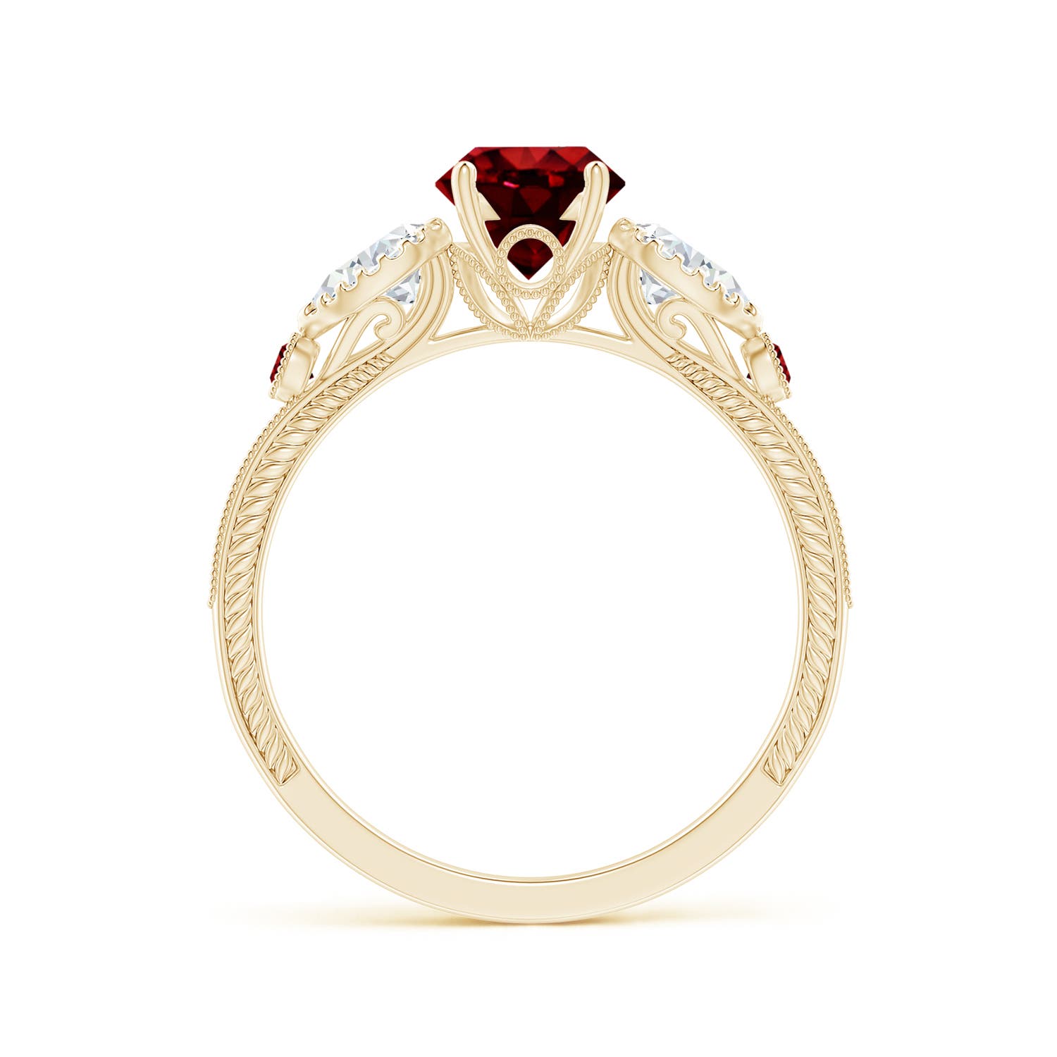 AAAA - Ruby / 1.54 CT / 14 KT Yellow Gold