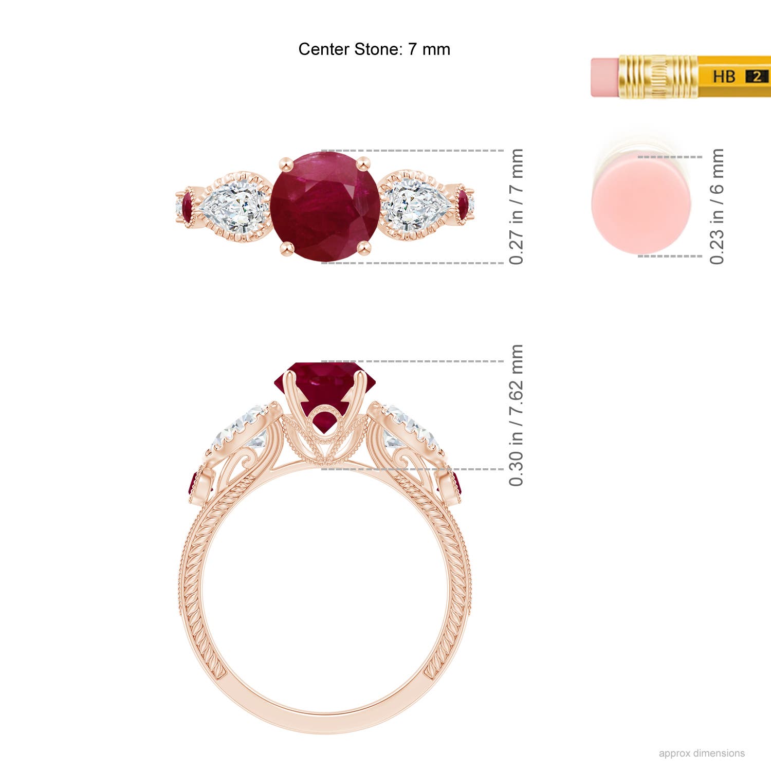 A - Ruby / 2.21 CT / 14 KT Rose Gold