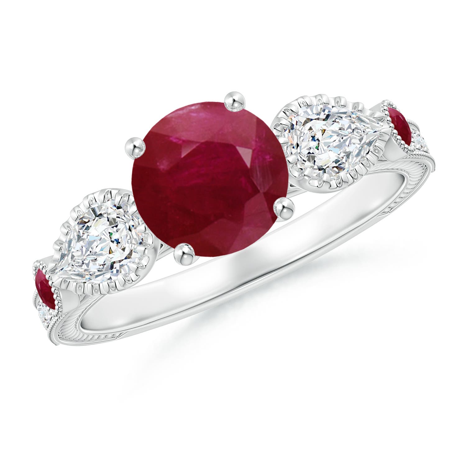 A - Ruby / 2.21 CT / 14 KT White Gold