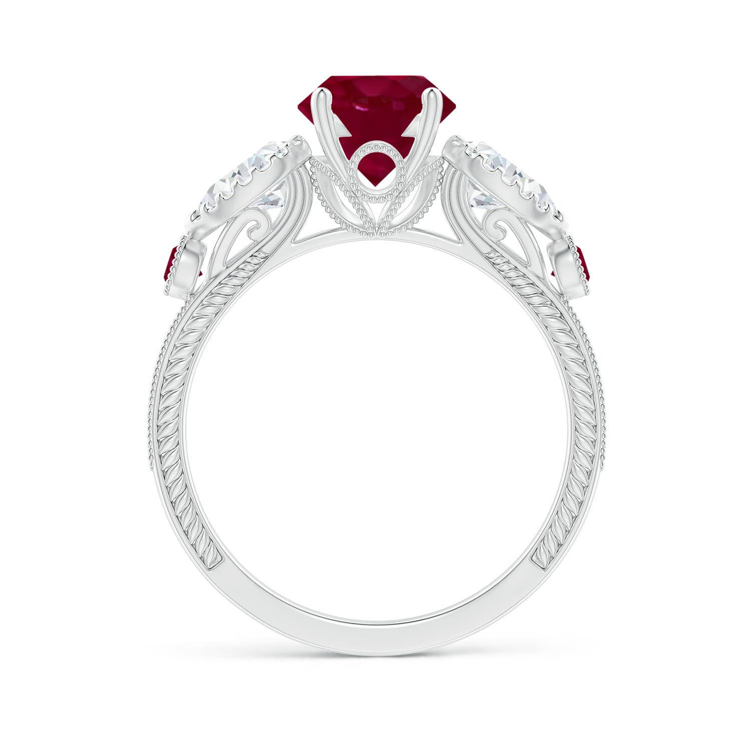 A - Ruby / 2.21 CT / 14 KT White Gold