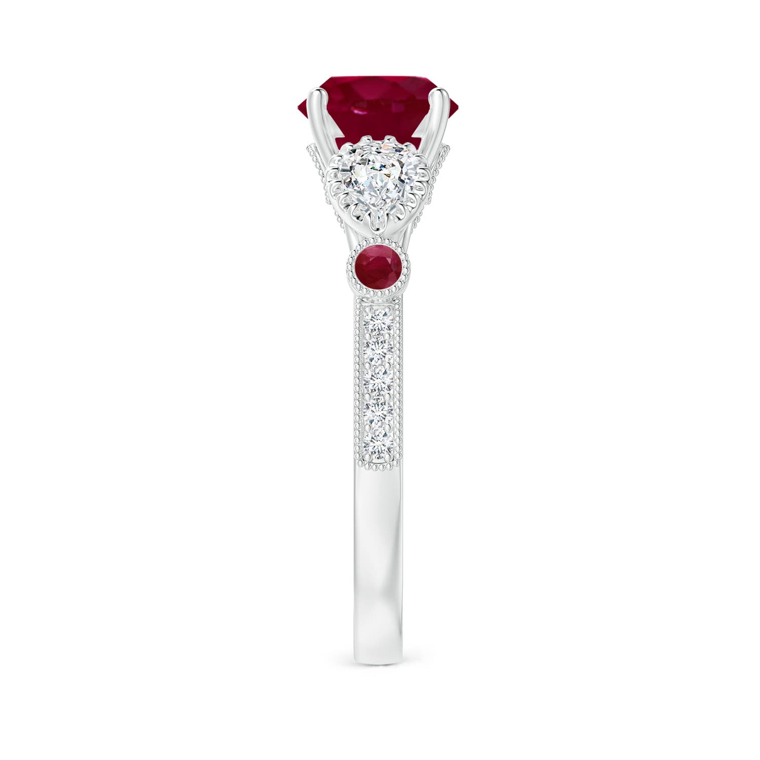 A - Ruby / 2.21 CT / 14 KT White Gold